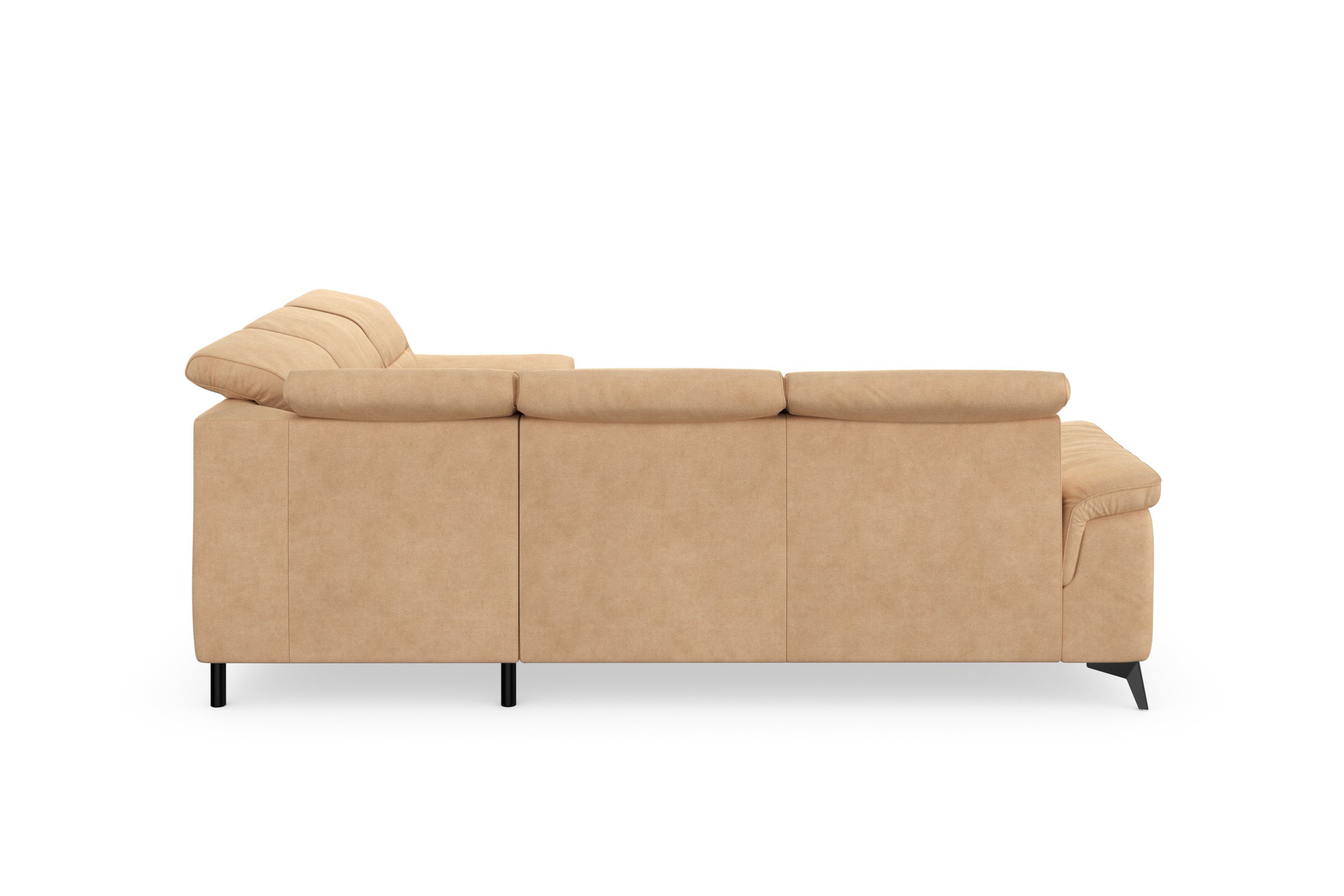 und Sinatra, mit Kopfteilverstellung Ecksofa sit&more Armteilfunktion, Metallfüße optinal