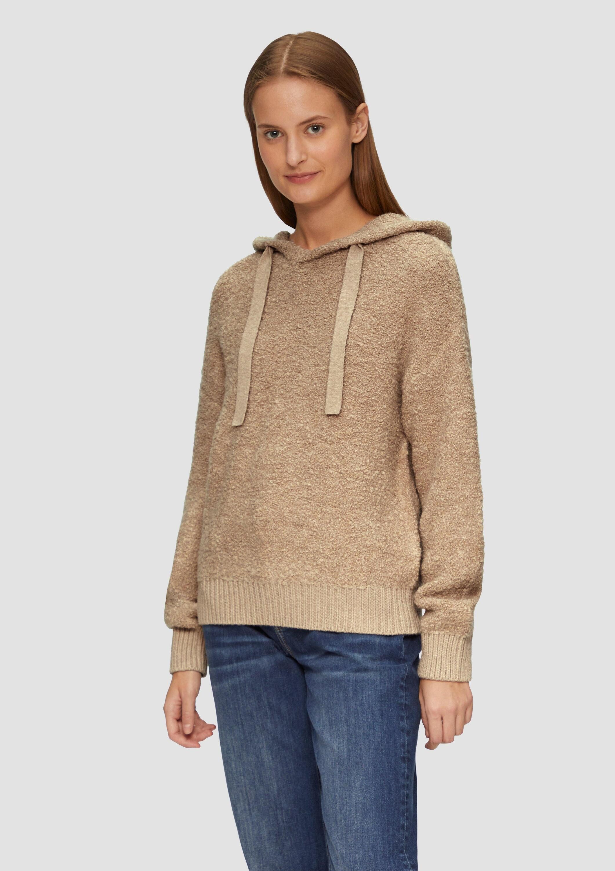 s.Oliver Longpullover Strickpullover Strickpullover aus Teddy-Bouclé günstig online kaufen