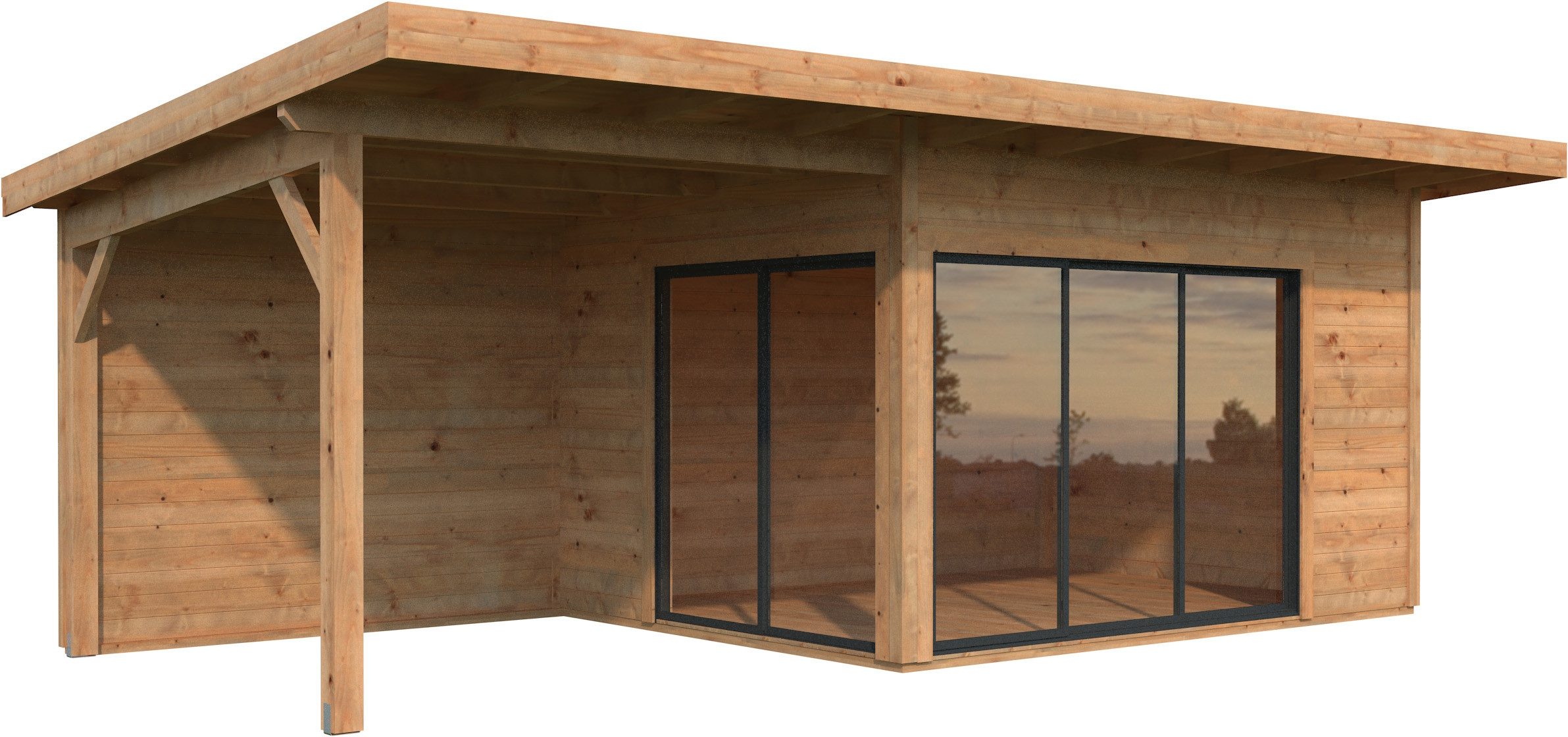 Palmako Gartenhaus Andrea 11,2+7,9 m², Slide Plus, BxT: 715x402 cm