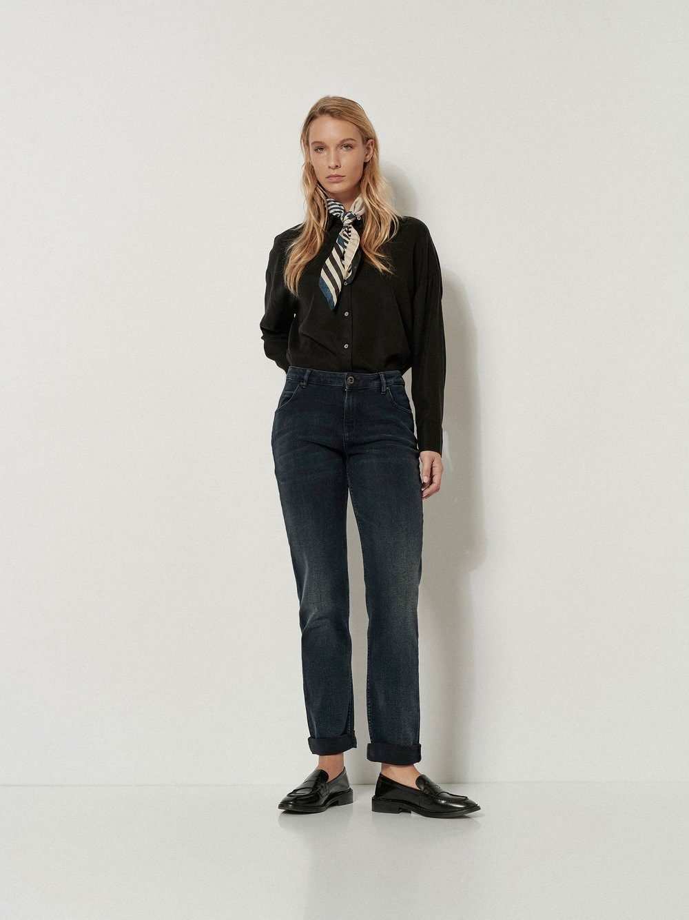 ROSNER Girlfriend-Jeans Masha_115 (1-tlg) mit doppelter Hinterhosentasche