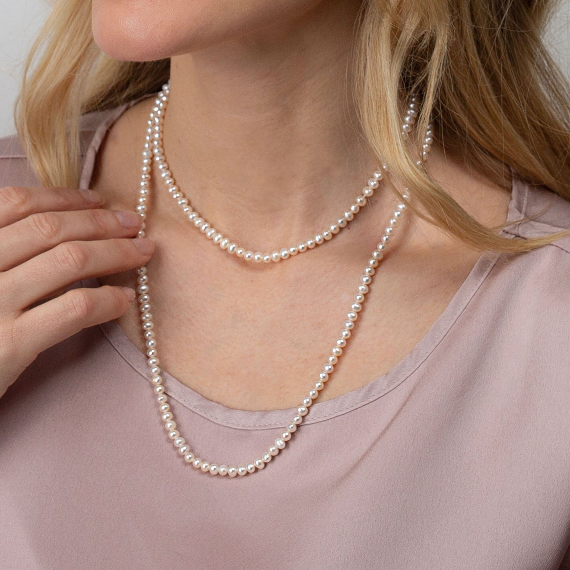 AILORIA Armband MOE armband-halskette silber/weiße Perle perle, Silber/weiße Armband-Halskette