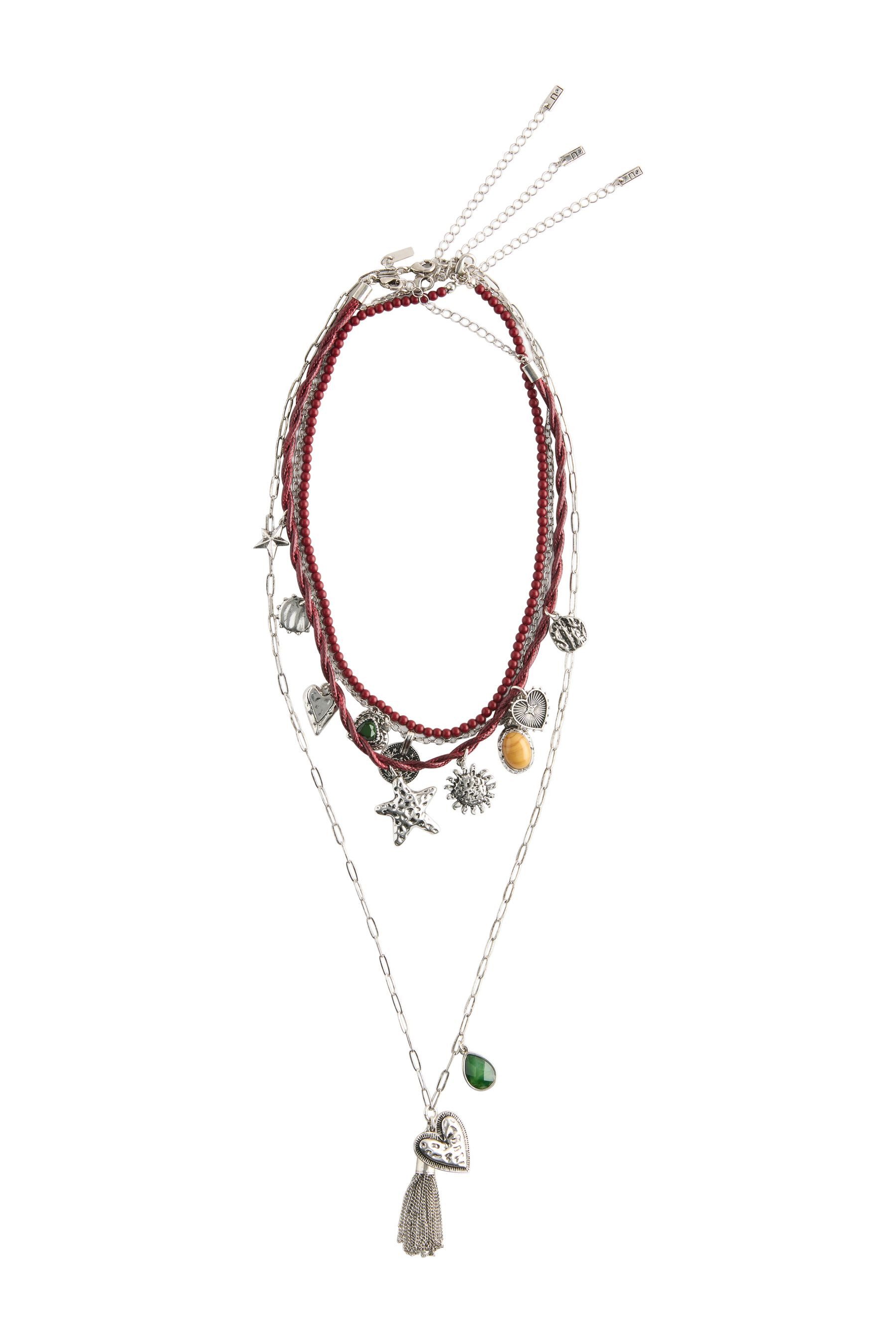 Charm-Kette Choker-Halskette mit Kordel und Anhänger
