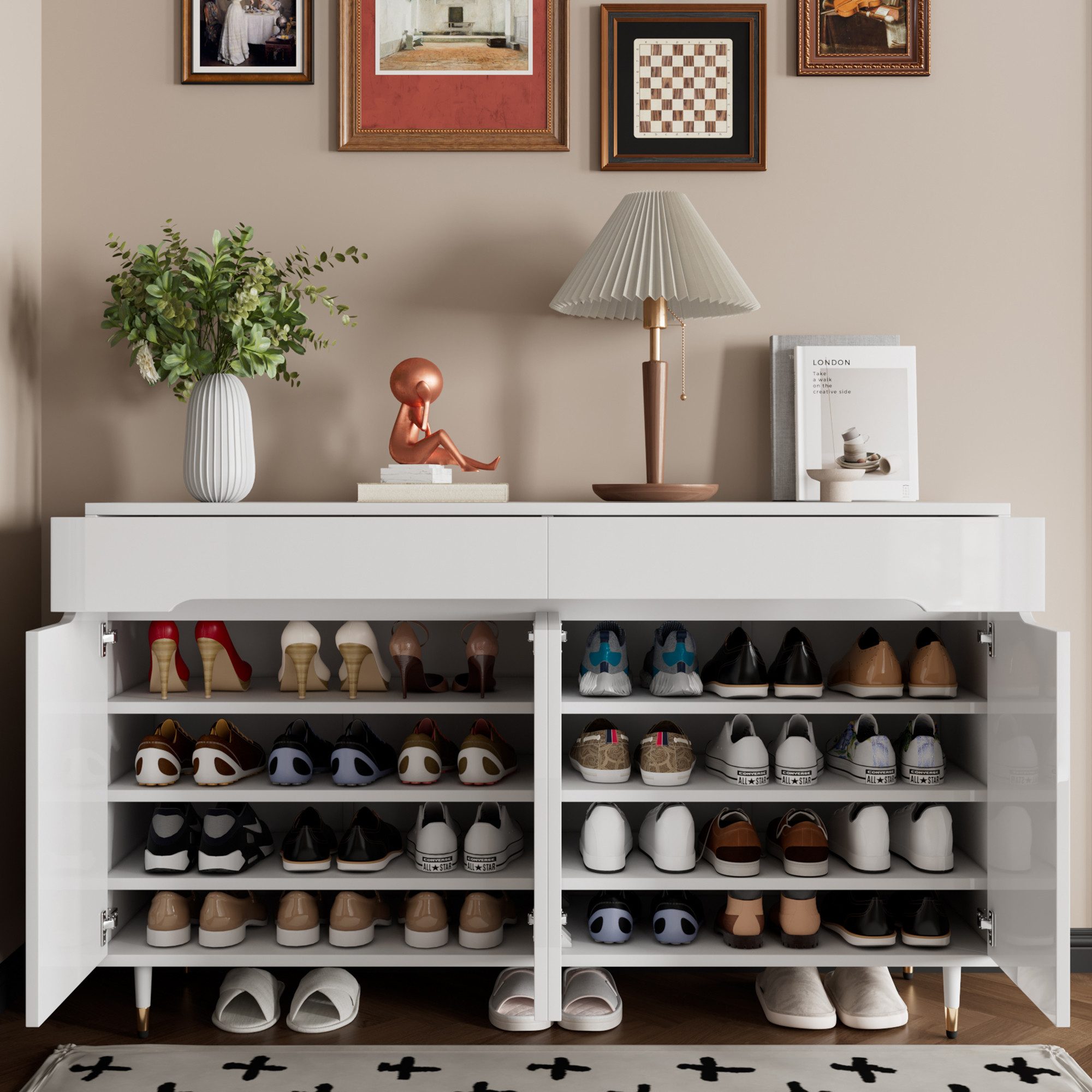 Schuhschrank Schuhregal Schuhkipper Schuhkommode