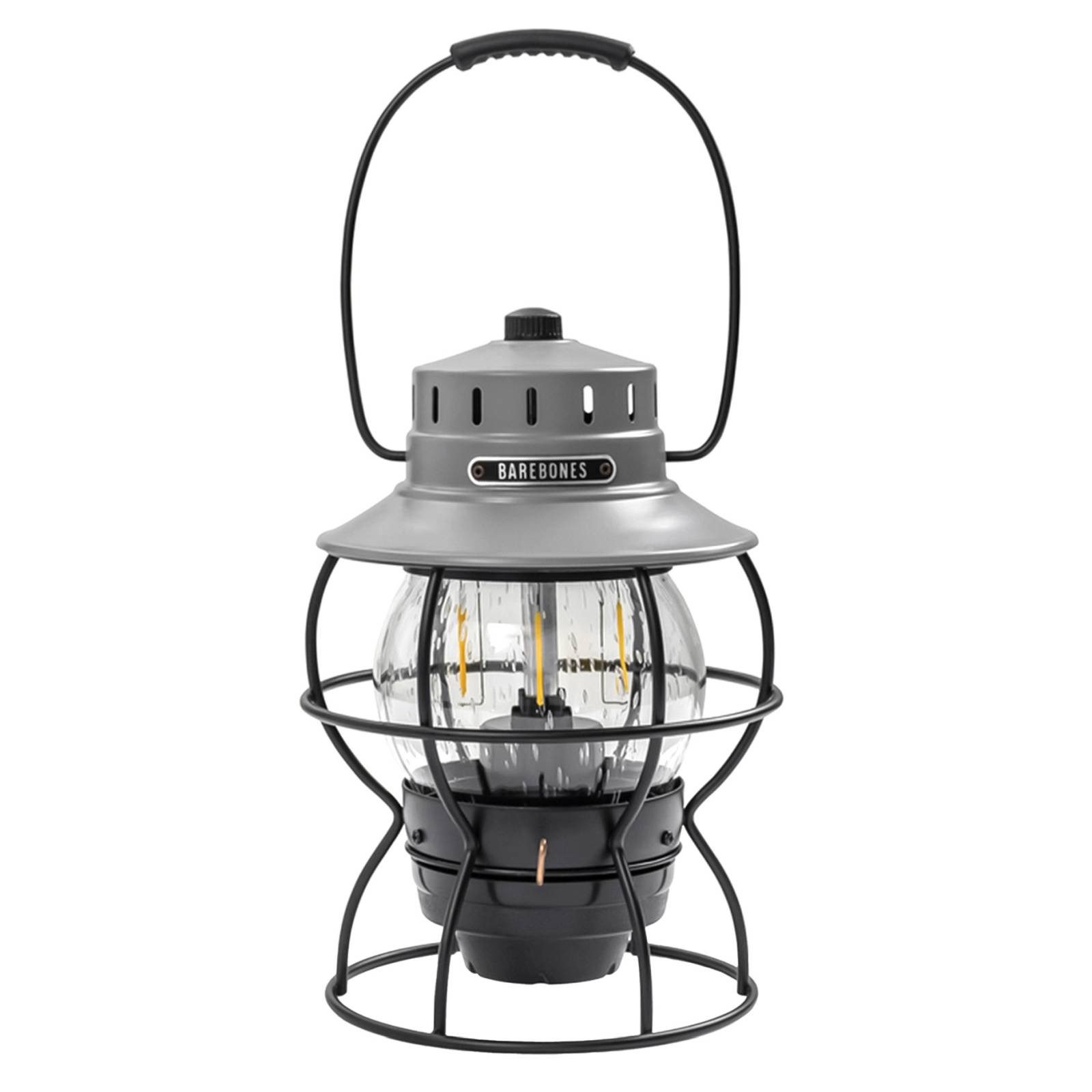 Barebones Laterne "Railroad Lantern" Camping, Vintage-Retro Look, mit Akku aufladbar, LED-Laterne im Vintagestil, Retro Look, dimmbar
