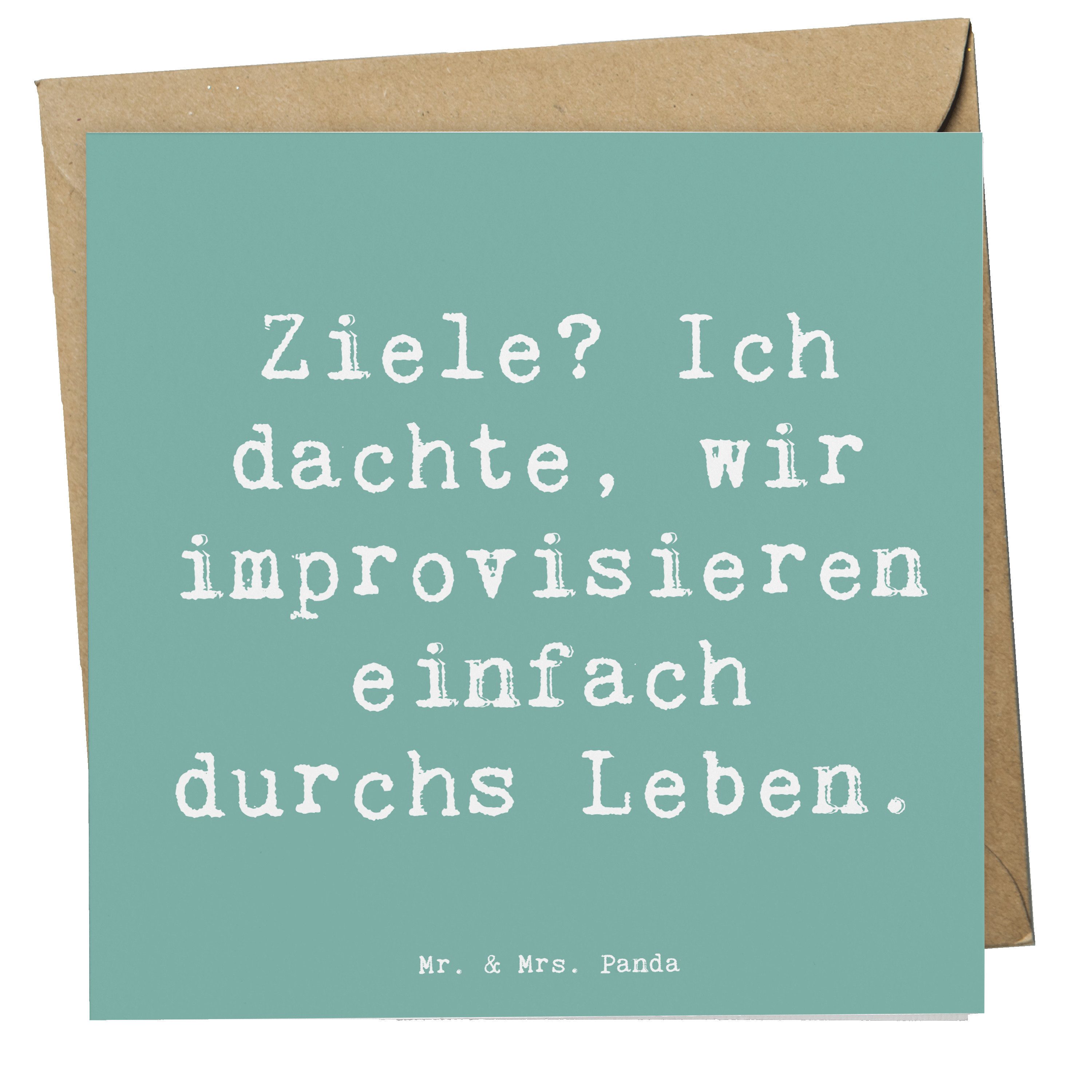 Grußkarte Lebensziele Improvisation - Meeresbrise - Geschenk, Lebensfreude, Zit