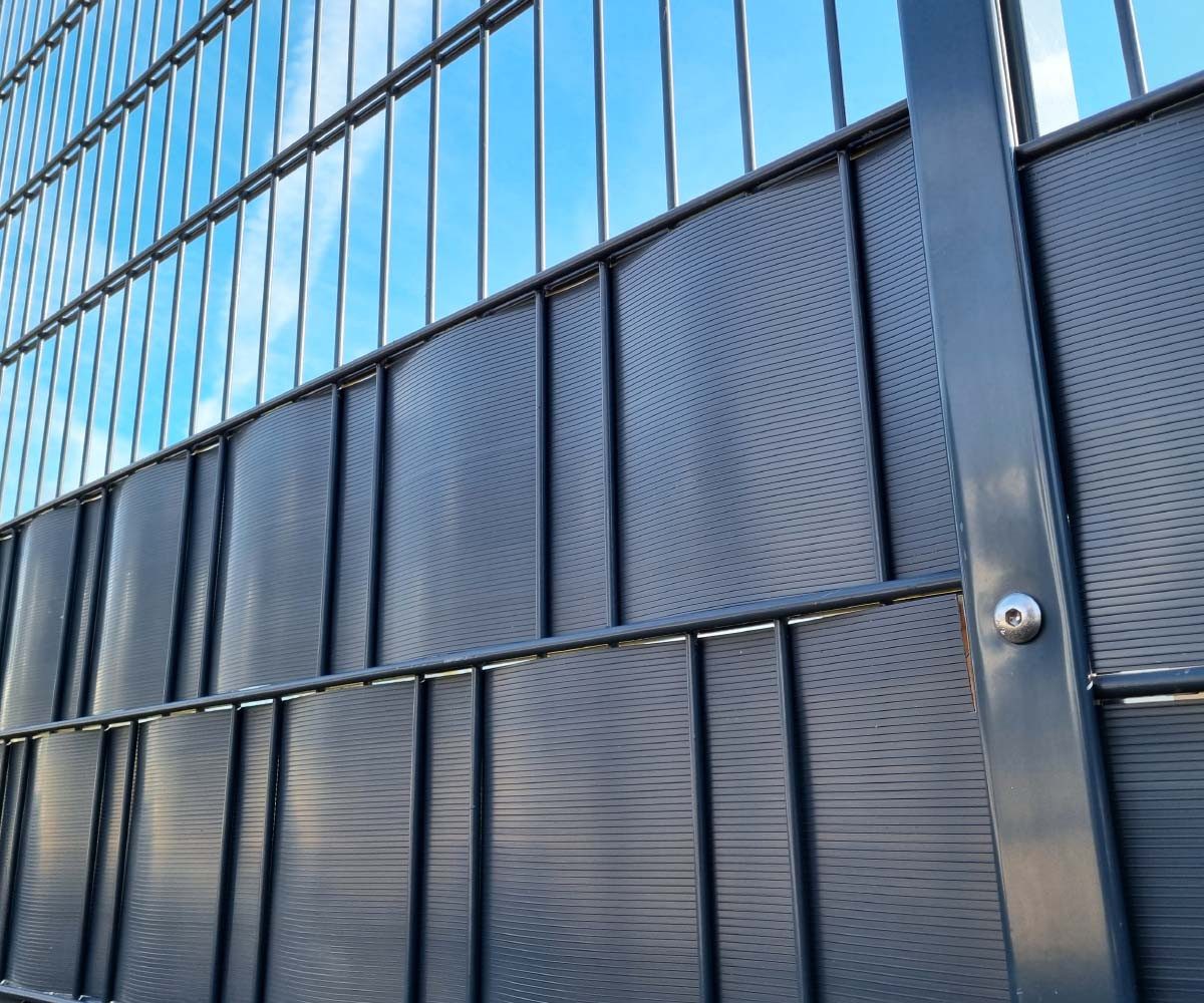 Systafex® Doppelstabmattenzaun Sichtschutzstreifen Premium 2550mm Anthrazit für Doppelstabmattenzaun, (1-St), Witterungsbeständig, blickdicht, bruchsicher