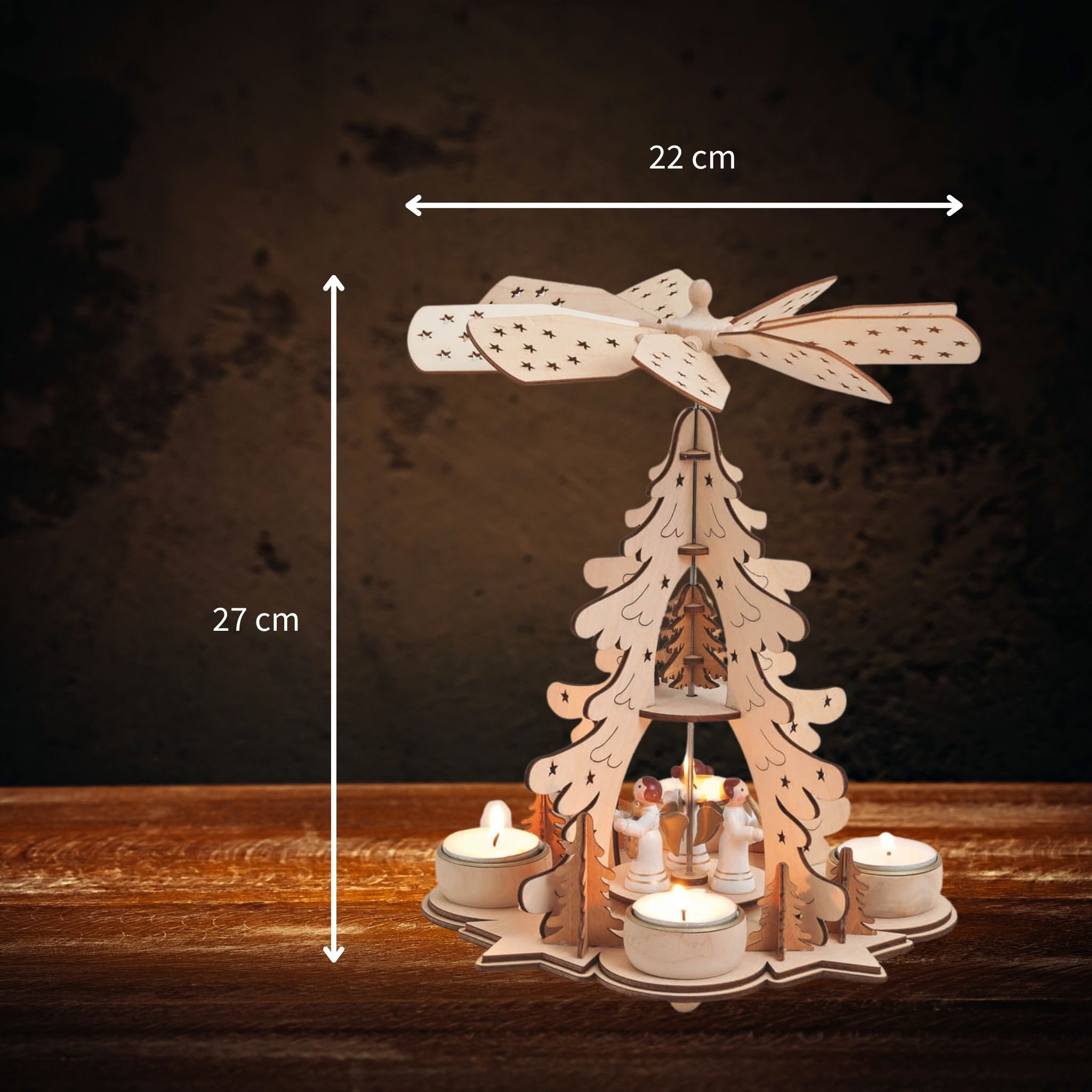 matches21 HOME & HOBBY Weihnachtspyramide Weihnachtspyramide Teelichthalter günstig online kaufen