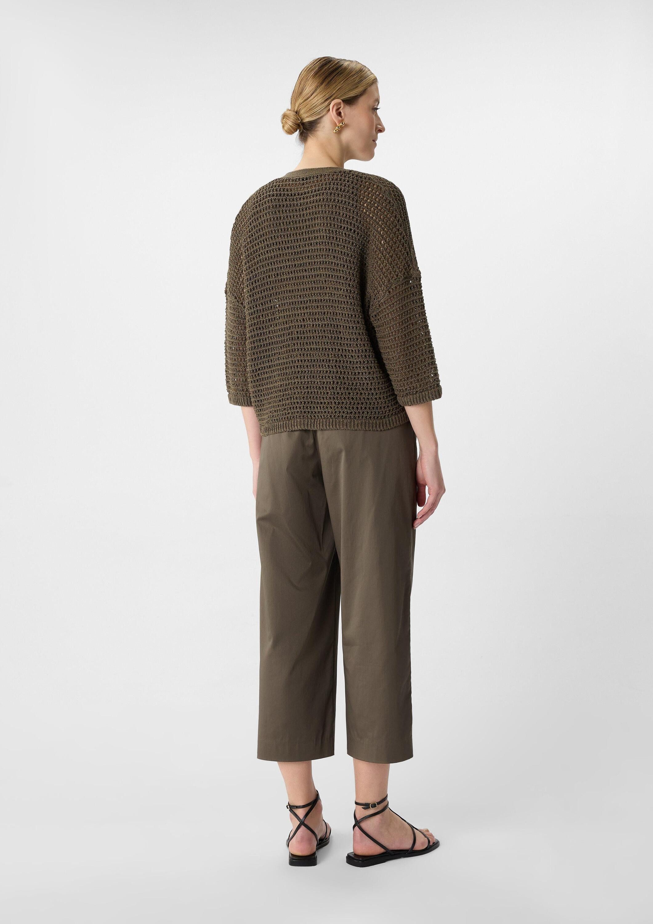 comma Cardigan Strickjacke Luftiger Cardigan im Boxy Fit