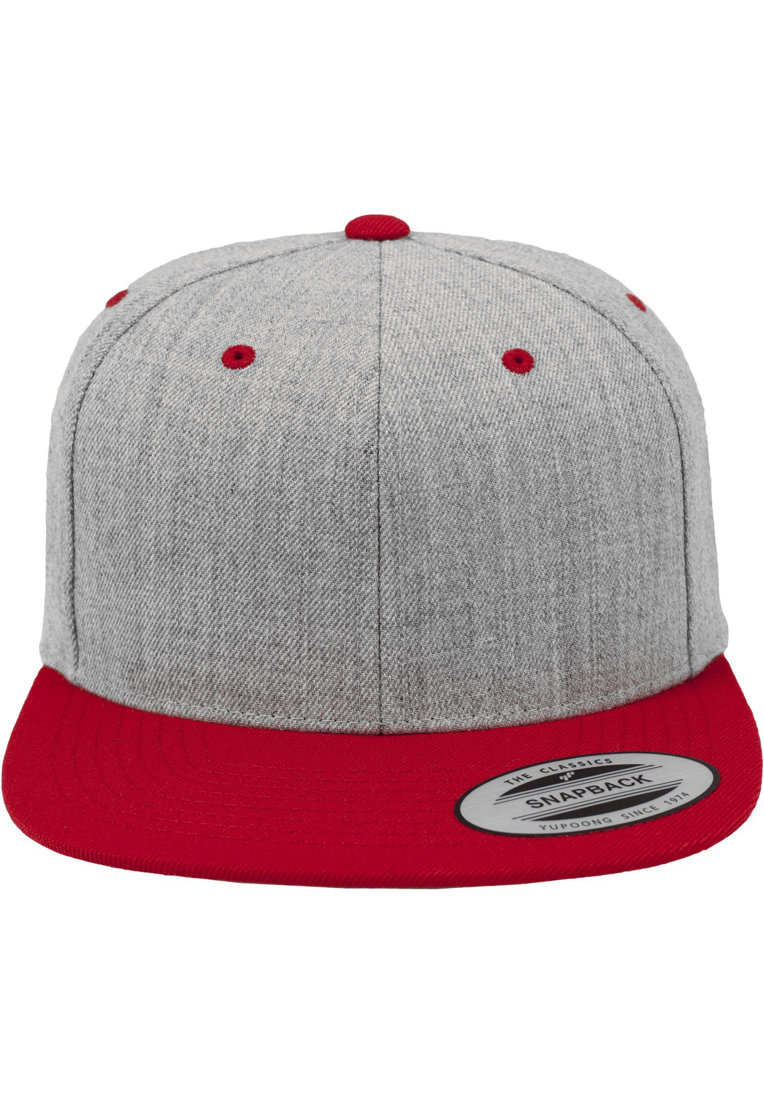 2-Tone Classic Flex Flexfit Snapback heathergrey/red Snapback Cap