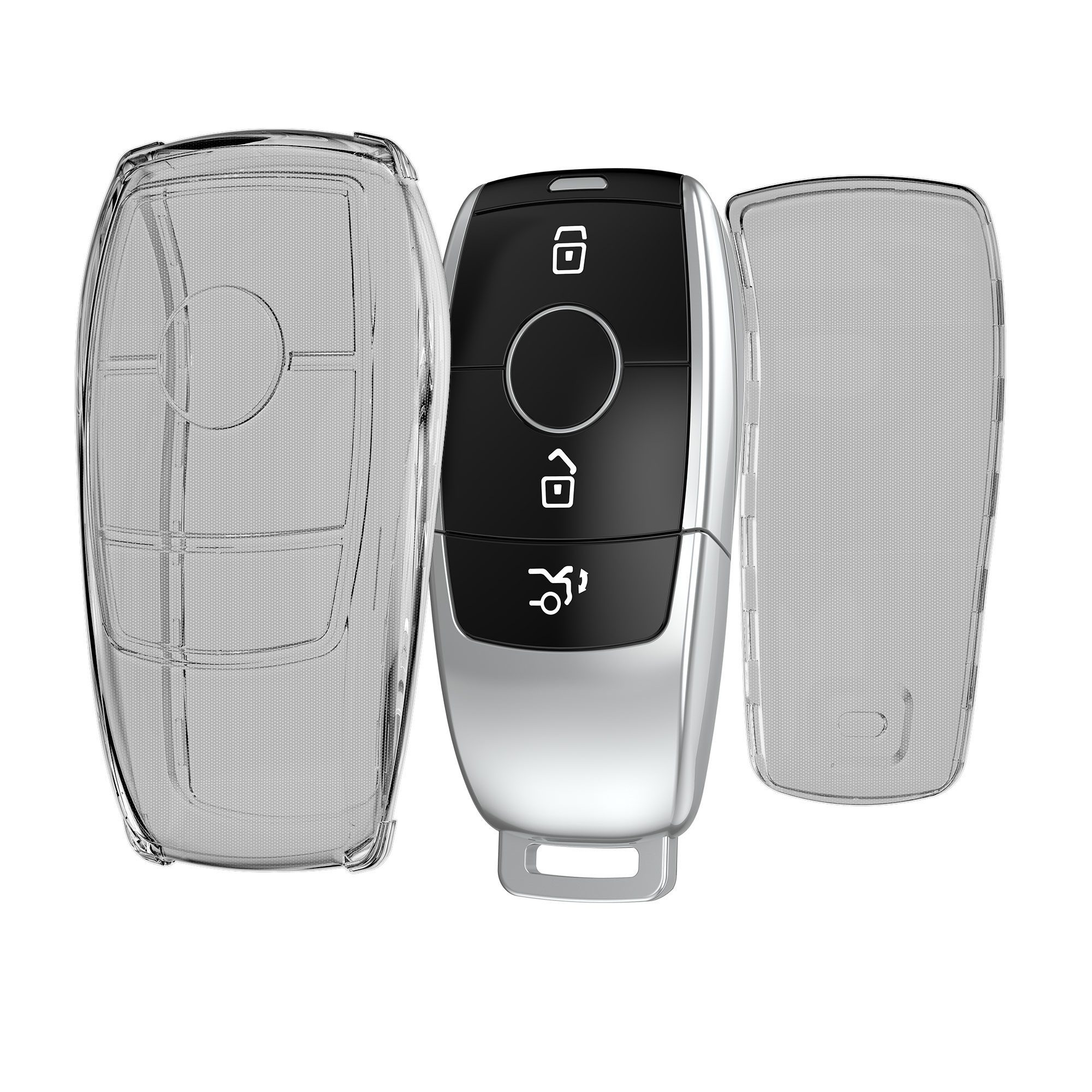 Schlüsseltasche Hülle für Mercedes Benz Smart Key Autoschlüssel (nur Keyless)