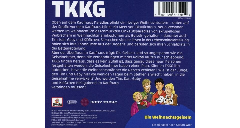 Europa Adventskalender TKKG Adventskalender - Die Weihnachtsgeiseln