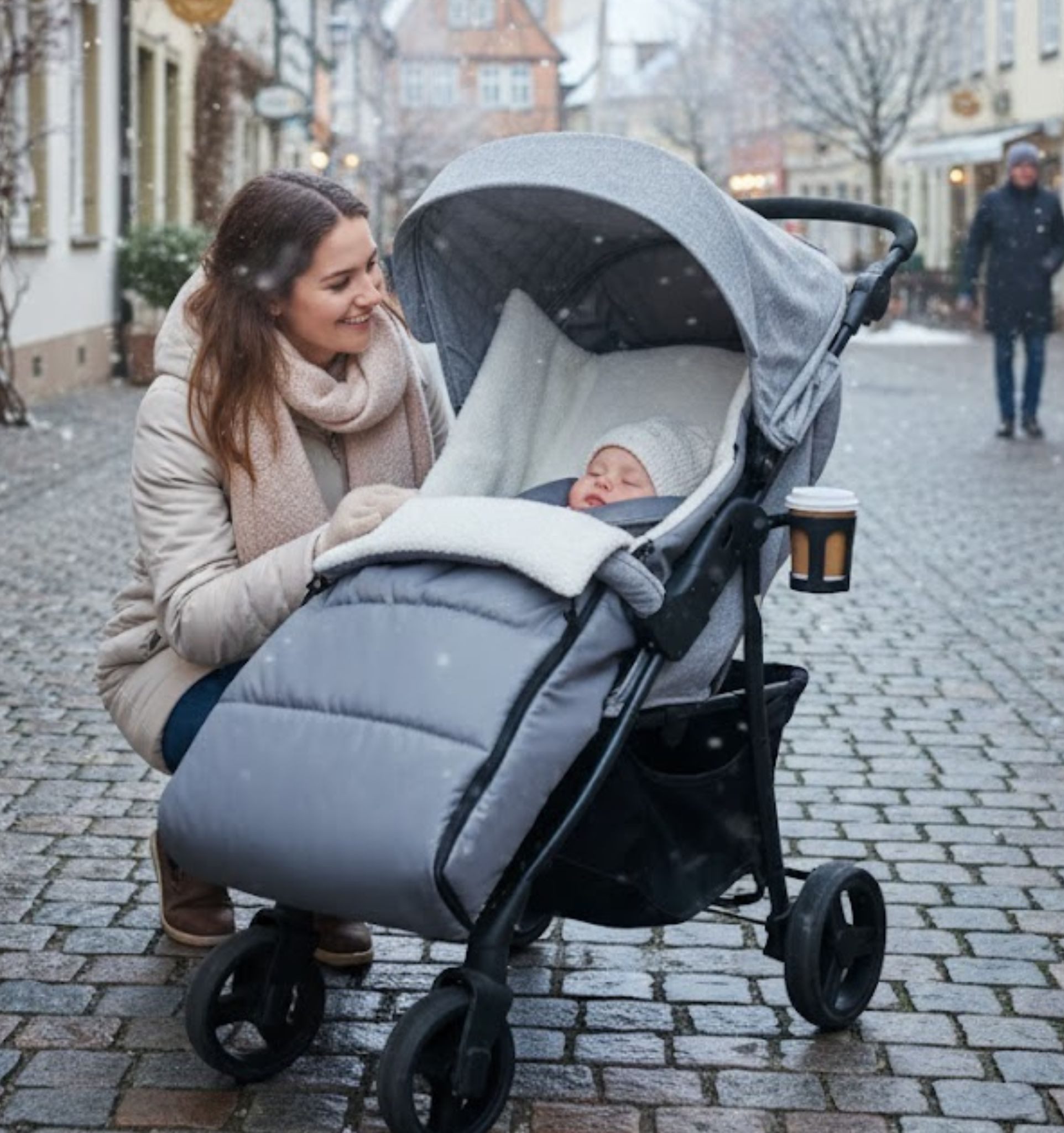 BabyLux Fußsack Bouclé Winter Fußsack 90cm Kinderwagen Buggy, Babyschale Sc günstig online kaufen