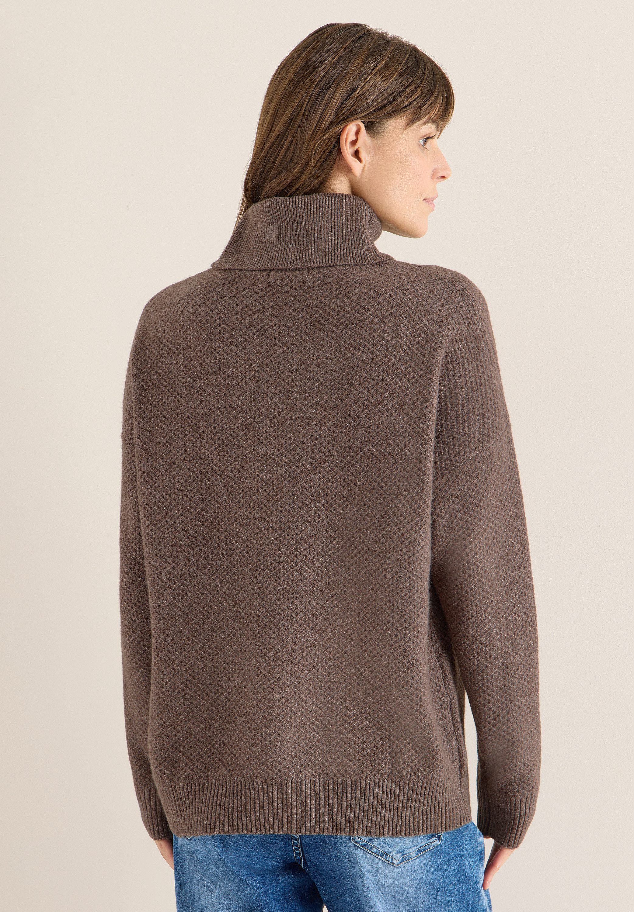 STREET ONE Rollkragenpullover aus Baumwolle mit Stretchanteil günstig online kaufen