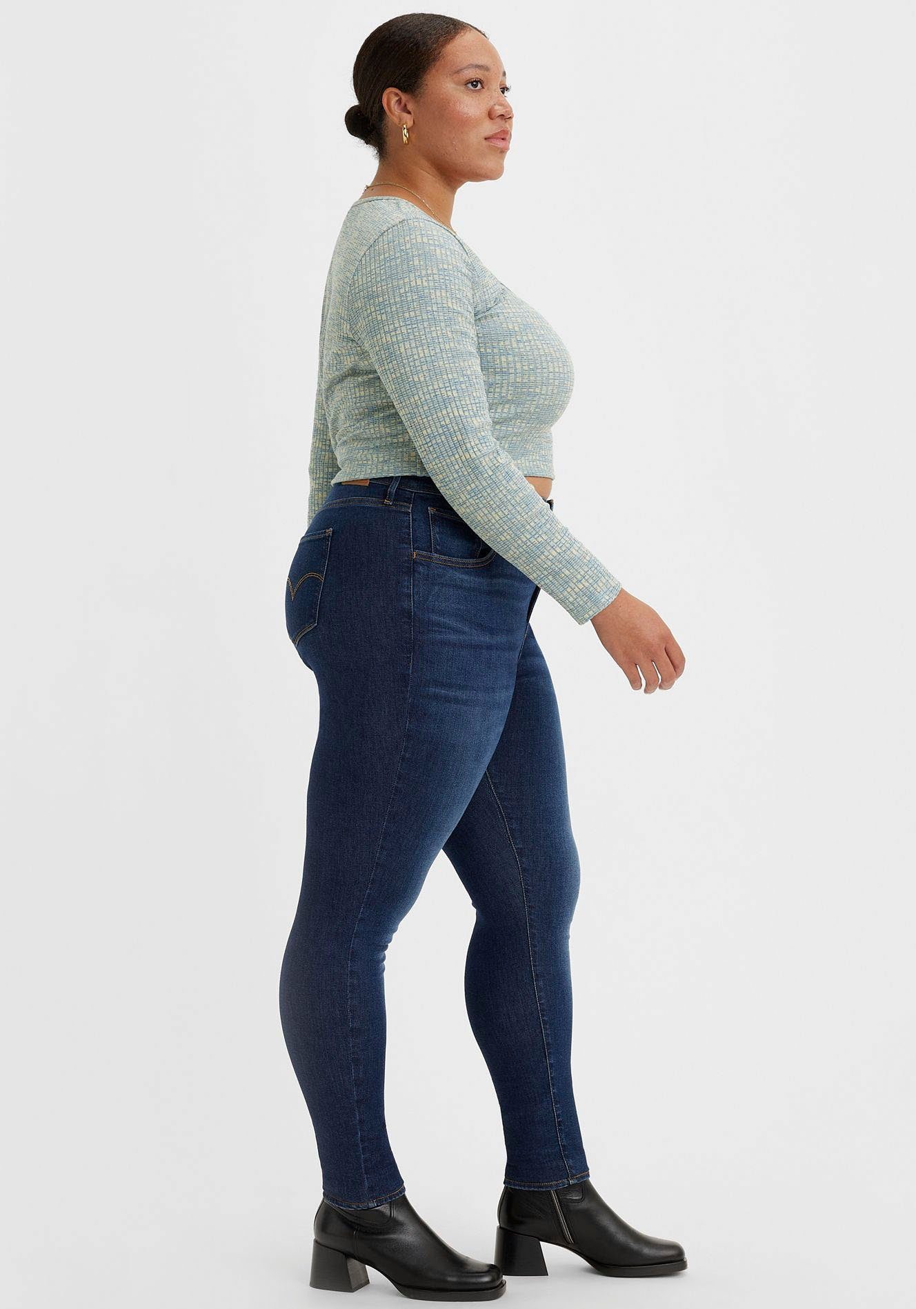 Levi's® Plus Skinny-fit-Jeans mit High-Rise dark hoher Leibhöhe indigo 720