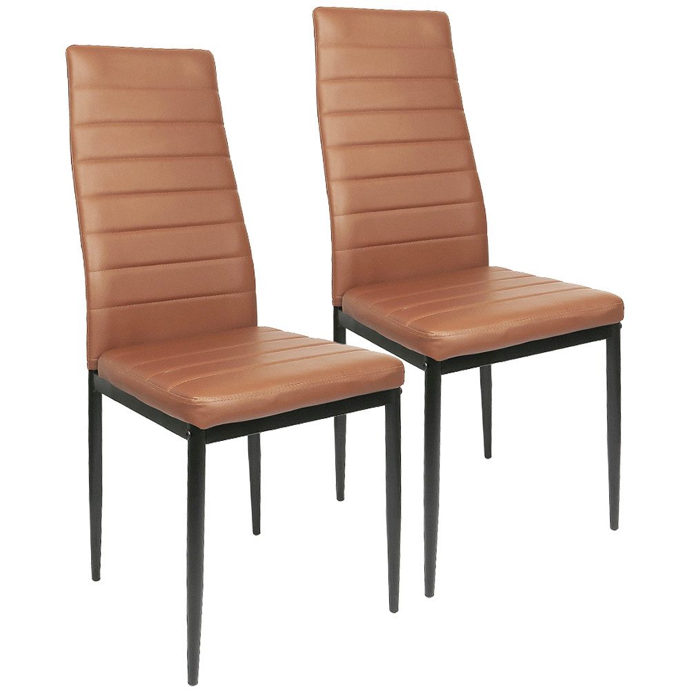 Esszimmerstuhl (2er-Set), Eleganter Stuhl mit hoher Rückenlehne