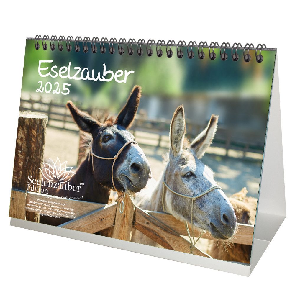 Seelenzauber Tischkalender Eselzauber DIN A5 Kalender für 2025 Esel