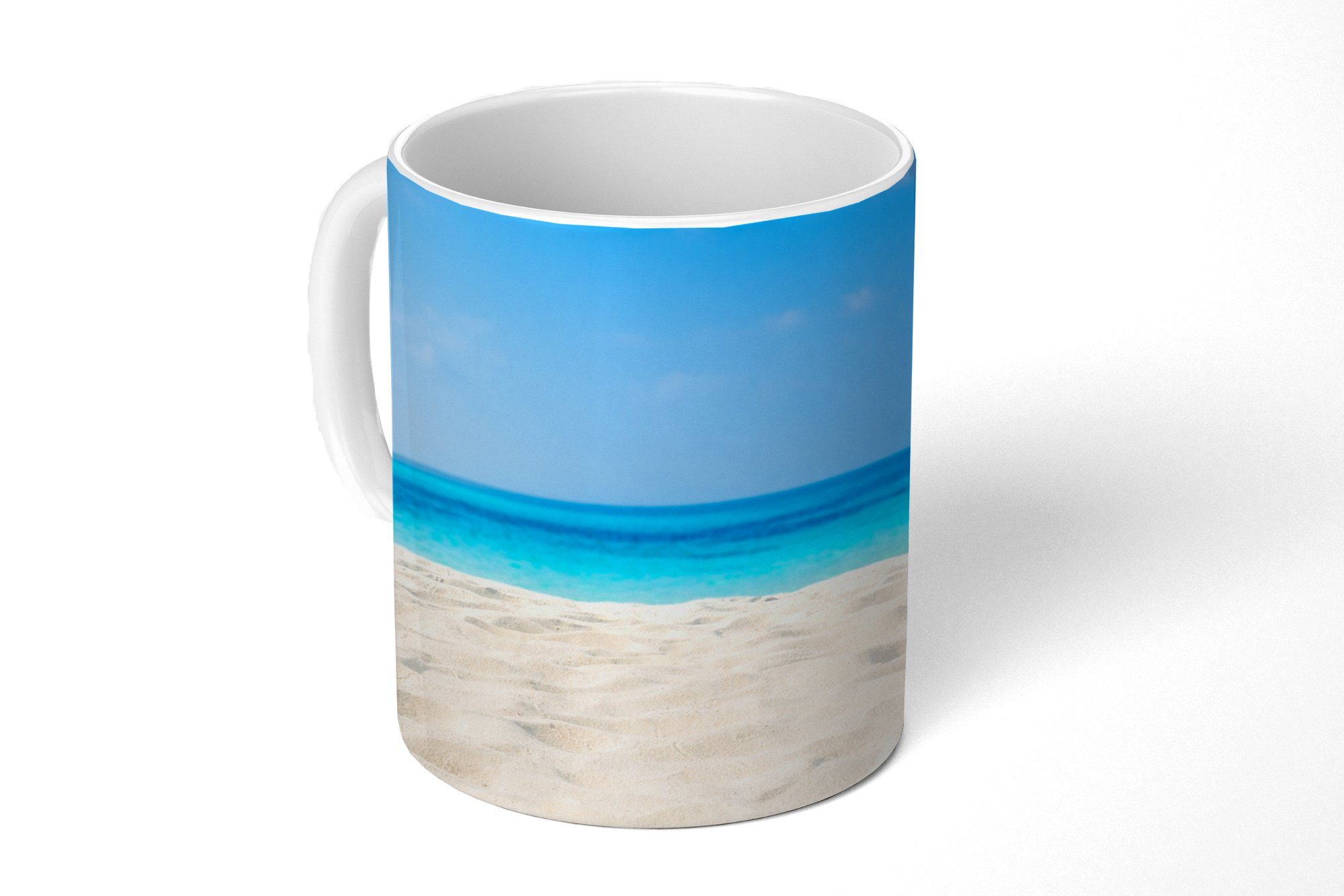MuchoWow Tasse Strand - Meer - Sand, Keramik, Kaffeetassen, Teetasse, Becher, Teetasse, Geschenk