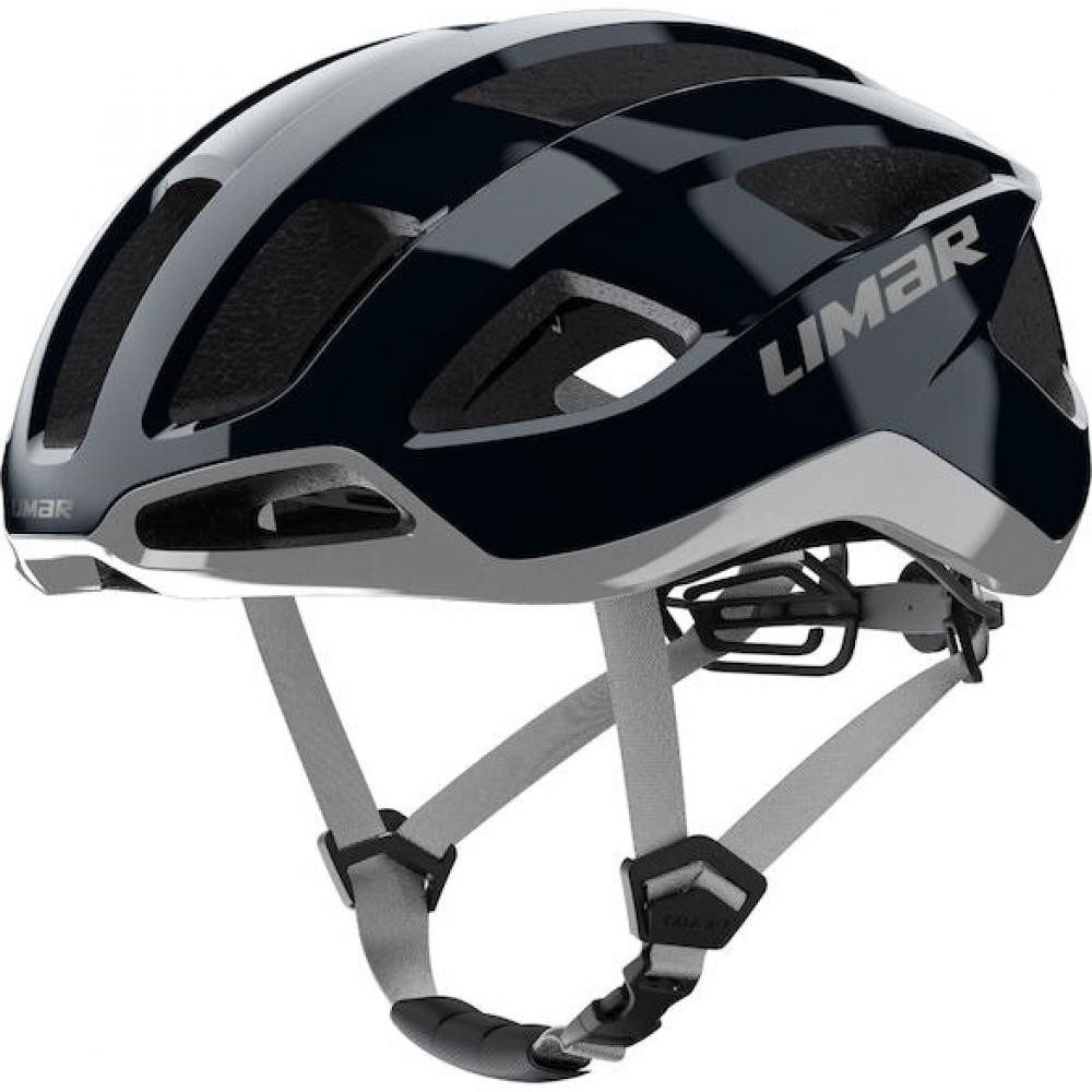 LIMAR Fahrradhelm Limar Air Stratos Midnight Black Silver M Schwarz/Silber - leichter Al