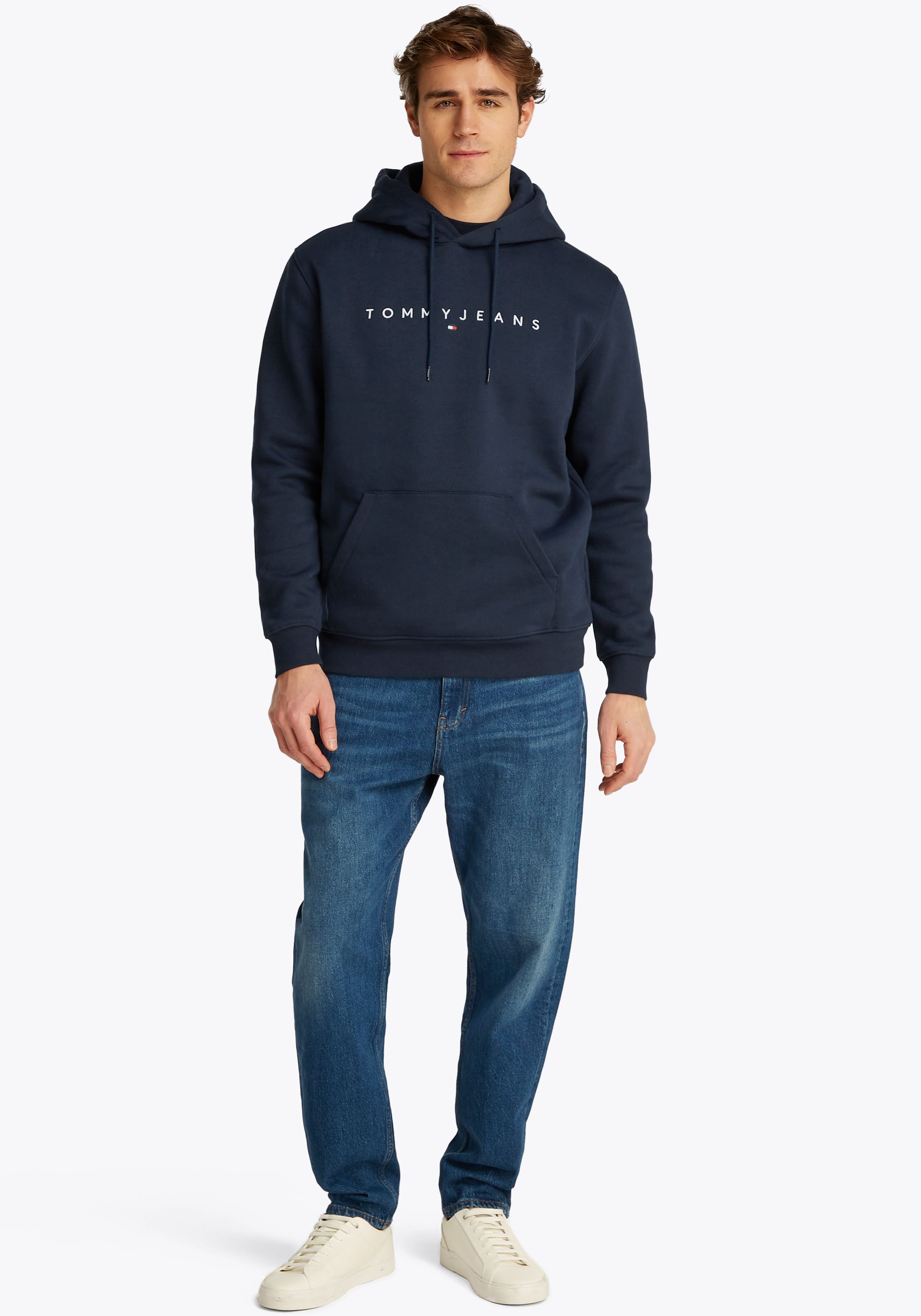 Tommy Jeans Hoodie TJM REGULAR LINEAR LOGO HOODIE EXT mit Logo-Stickerei