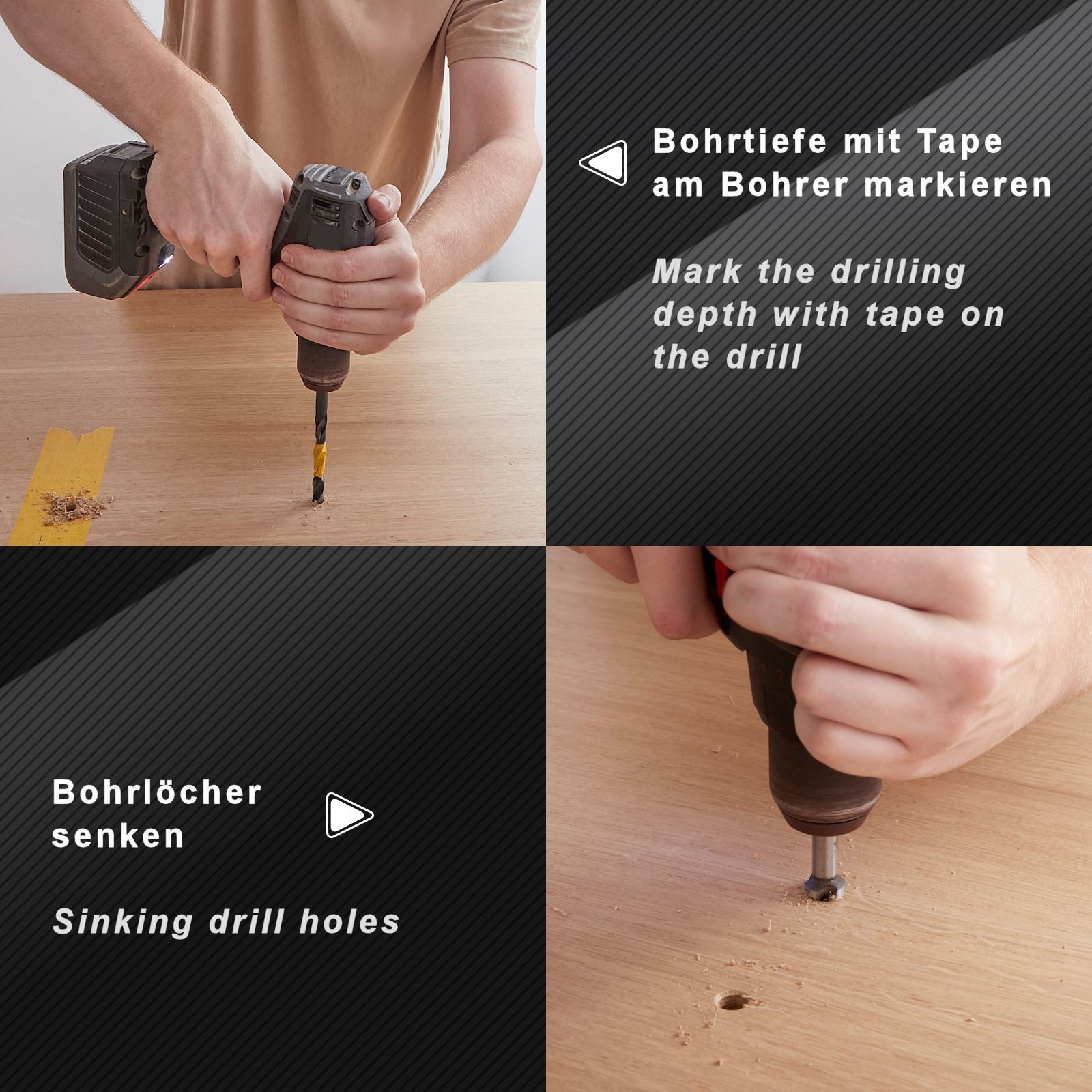 SO-TECH® Montagezubehör Schraubenset mit Gewinde-/Einschraubmuffen & Unterlegscheibe (1 St., je 16 Stück), Schrauben M6 x 20mm, Einschraubmuffen M6 x 15mm für T – Bild 5 von 5