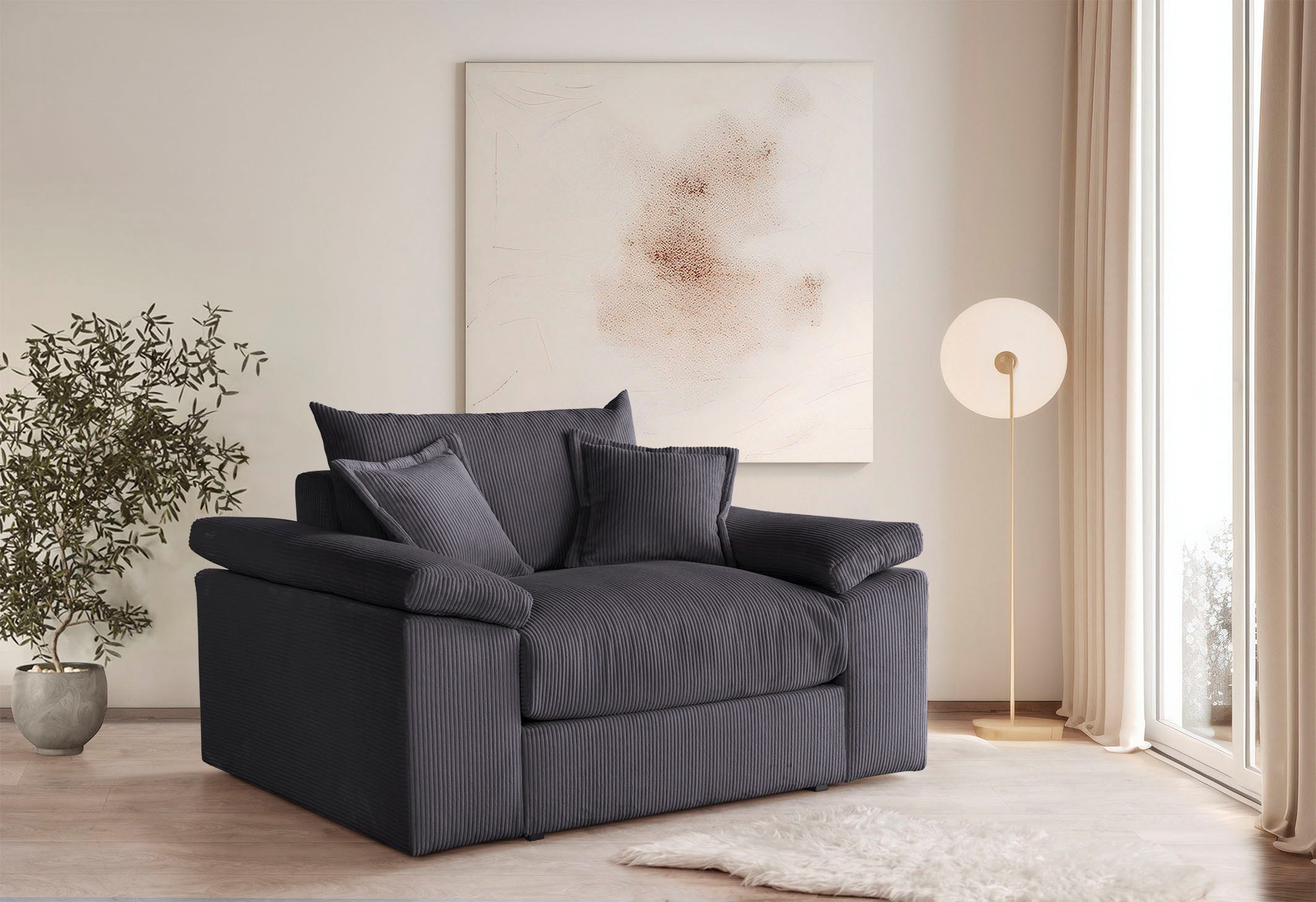 Home affaire XXL-Sessel Soft&Cosy, in Cord, günstig online kaufen