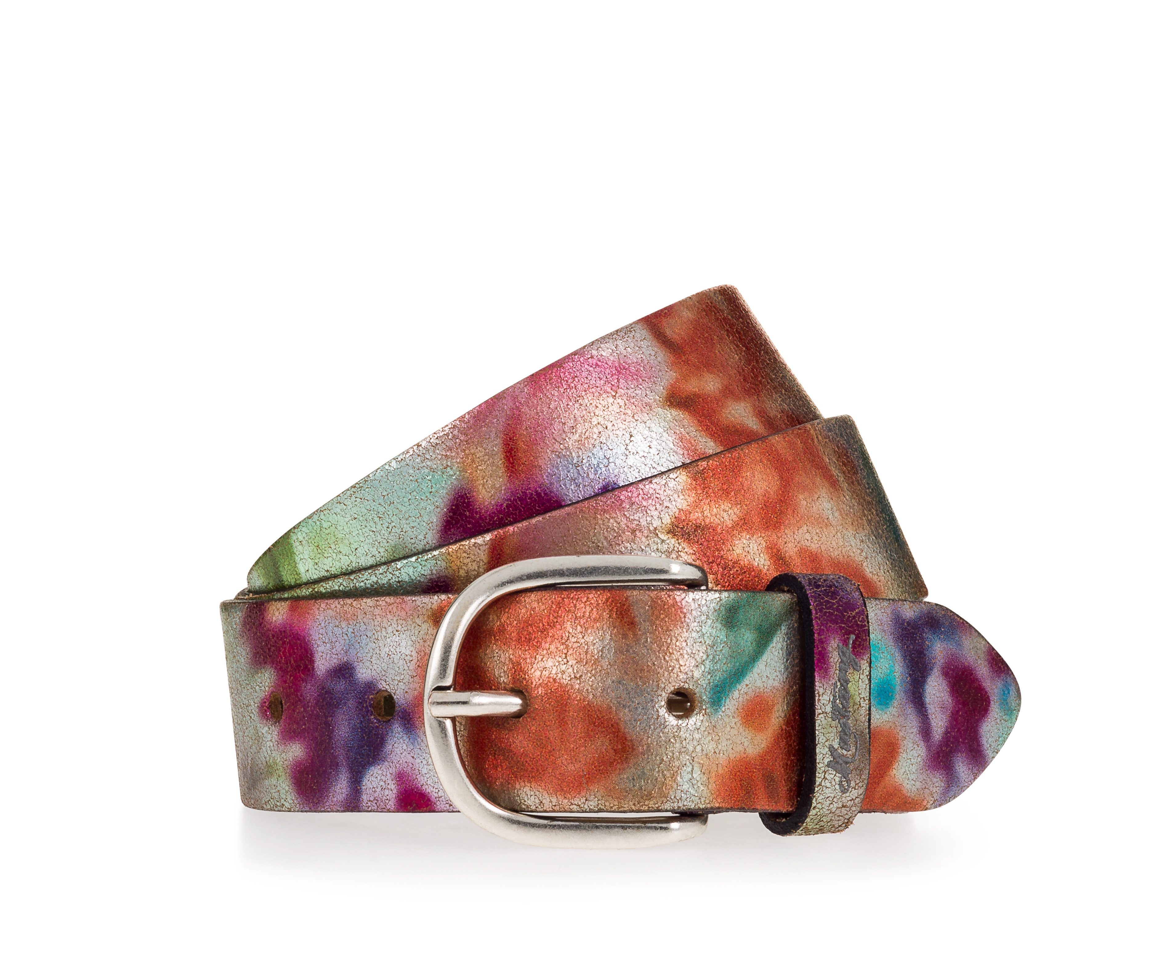 MUSTANG Ledergürtel (1-St) Mit floralem Print günstig online kaufen