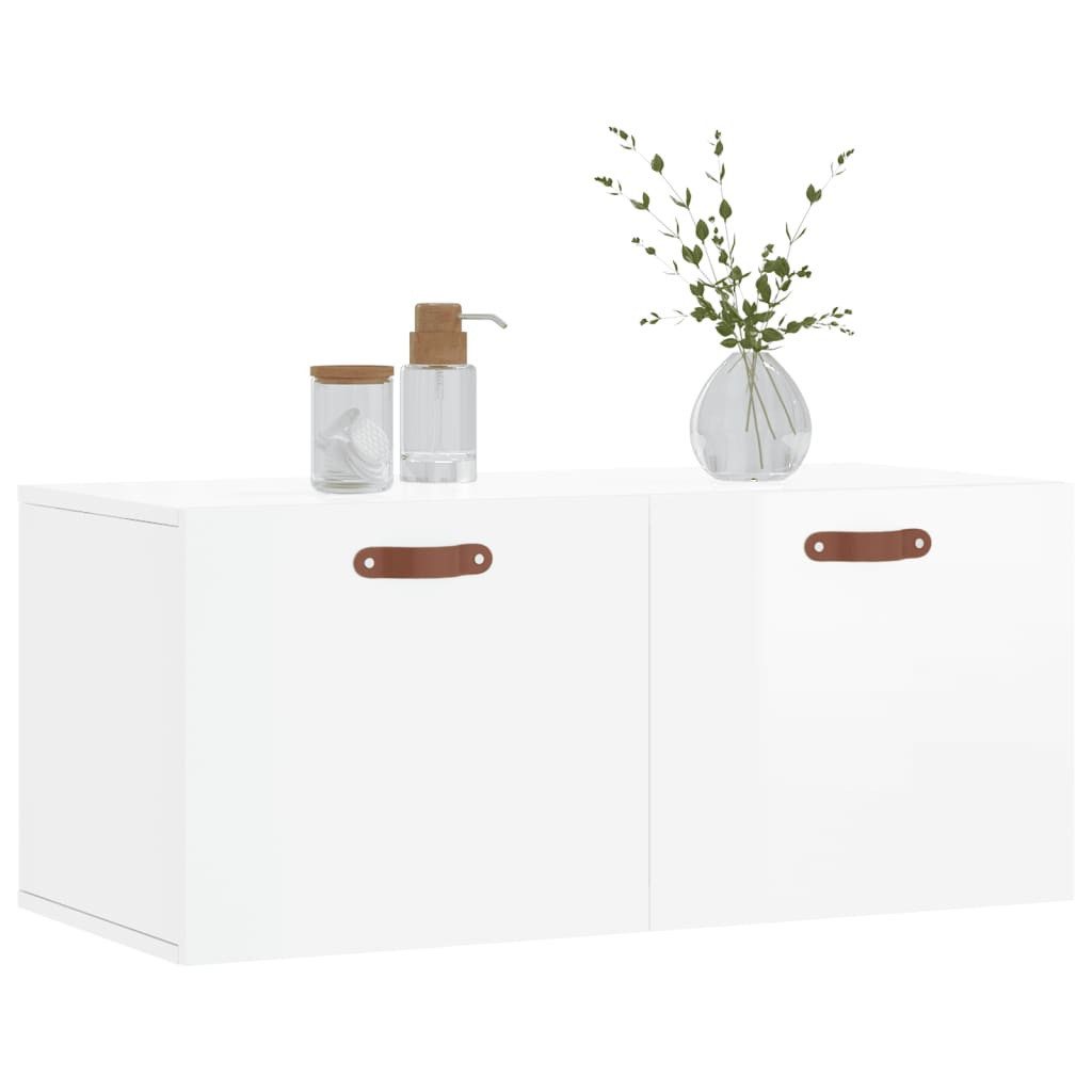vidaXL Hängeschrank Wandschrank Hochglanz-Weiß 80x36,5x35 cm günstig online kaufen
