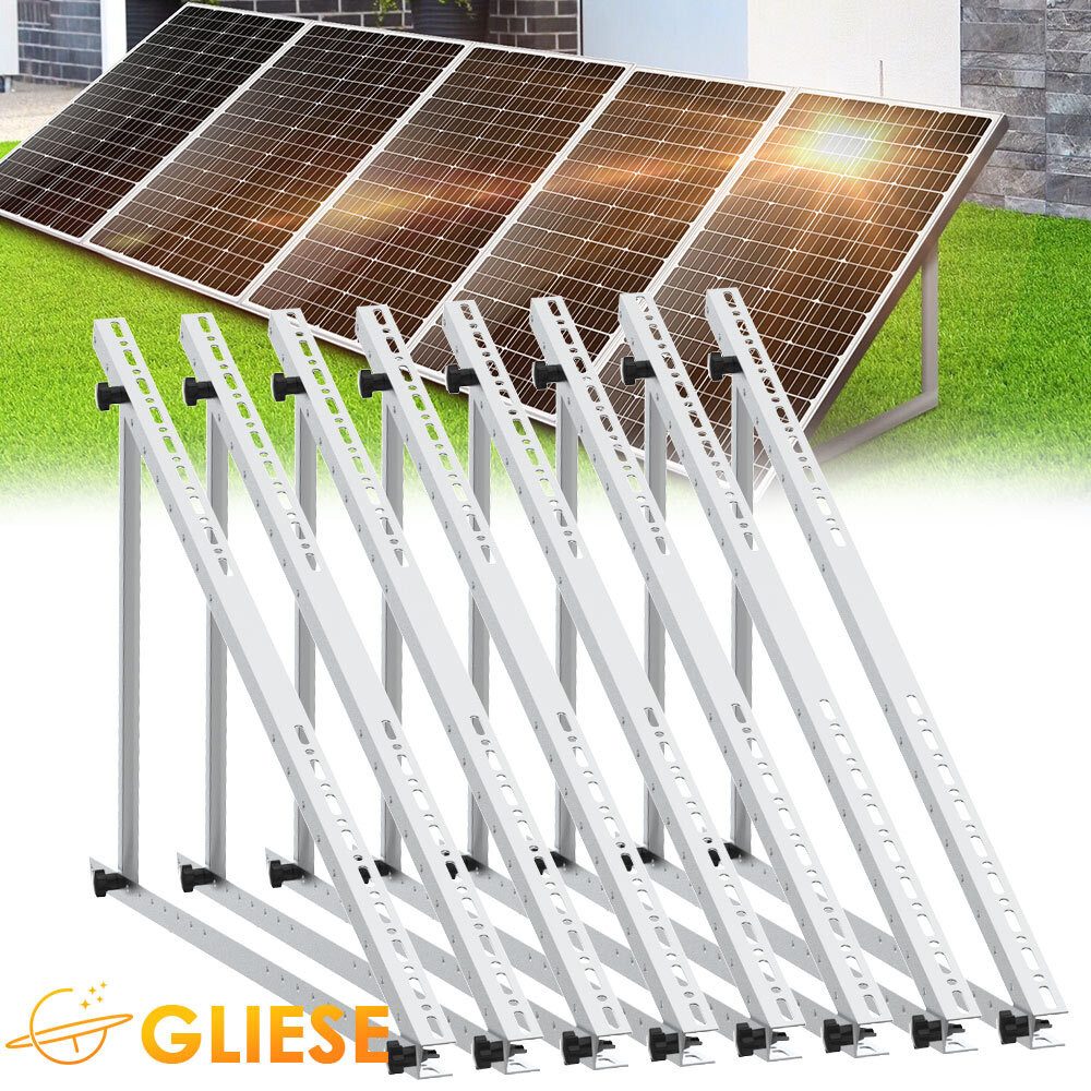 GLIESE Solarmodul Balkonkraftwerk Halterung für Flachdach, 114 cm Solarpanel Halterung, (8-St., Solarmodul-halterungen, Montagezubehör)