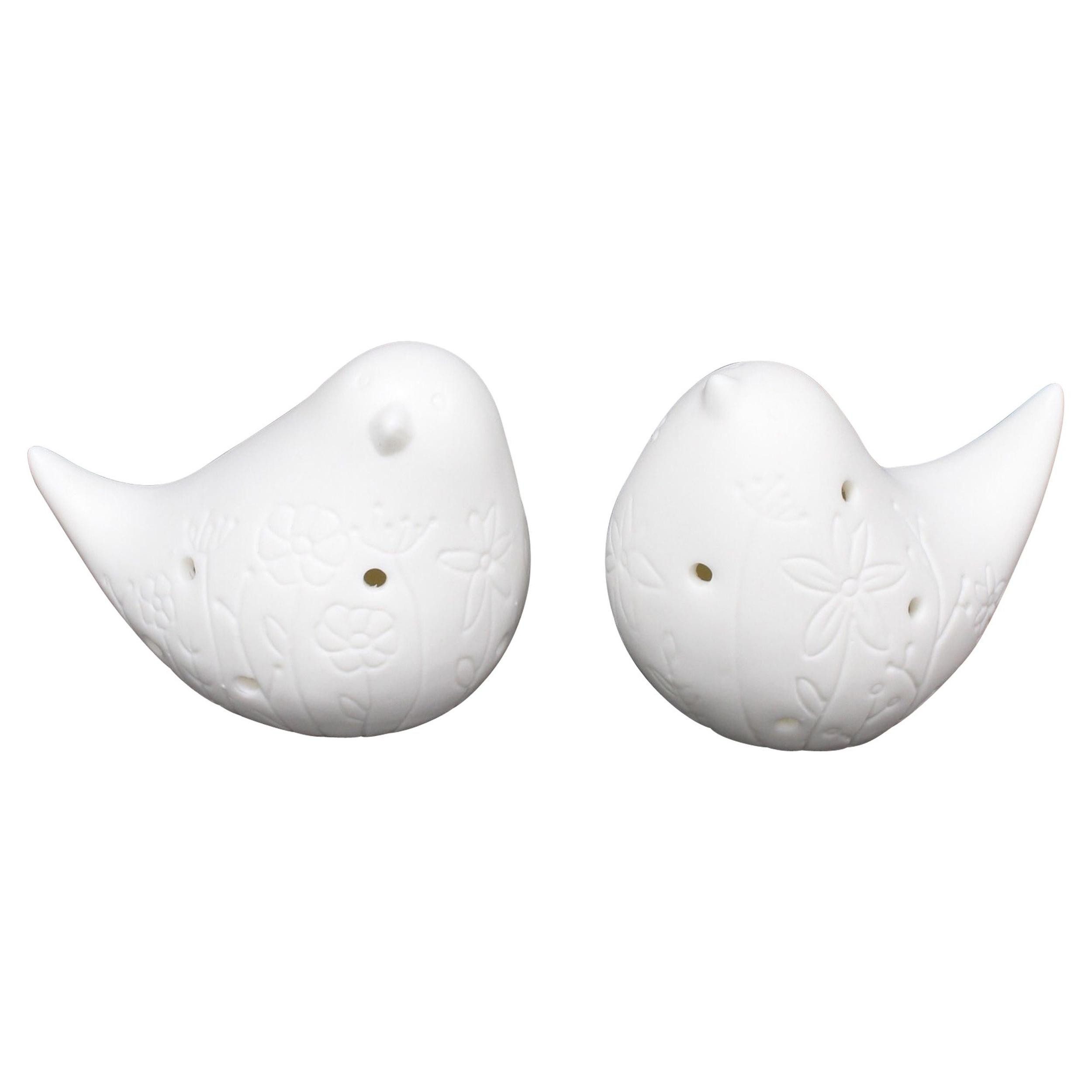 LED Dekoobjekt LED-Vogel "Blumenwiese", 2er Set