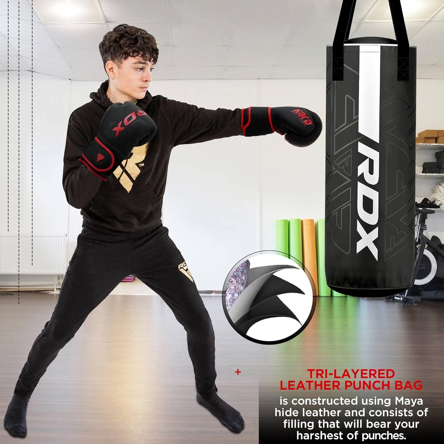 RDX Sports Boxsack RDX Kara gefüllter Kinder-Boxsack 2 Fuß