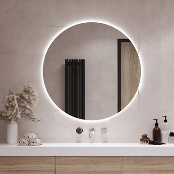 Tulup LED-Lichtspiegel Wandspiegel mit LED-Lichts Bad Spiegel Rund LED-Beleuchtung, Kaltweiß 6500K