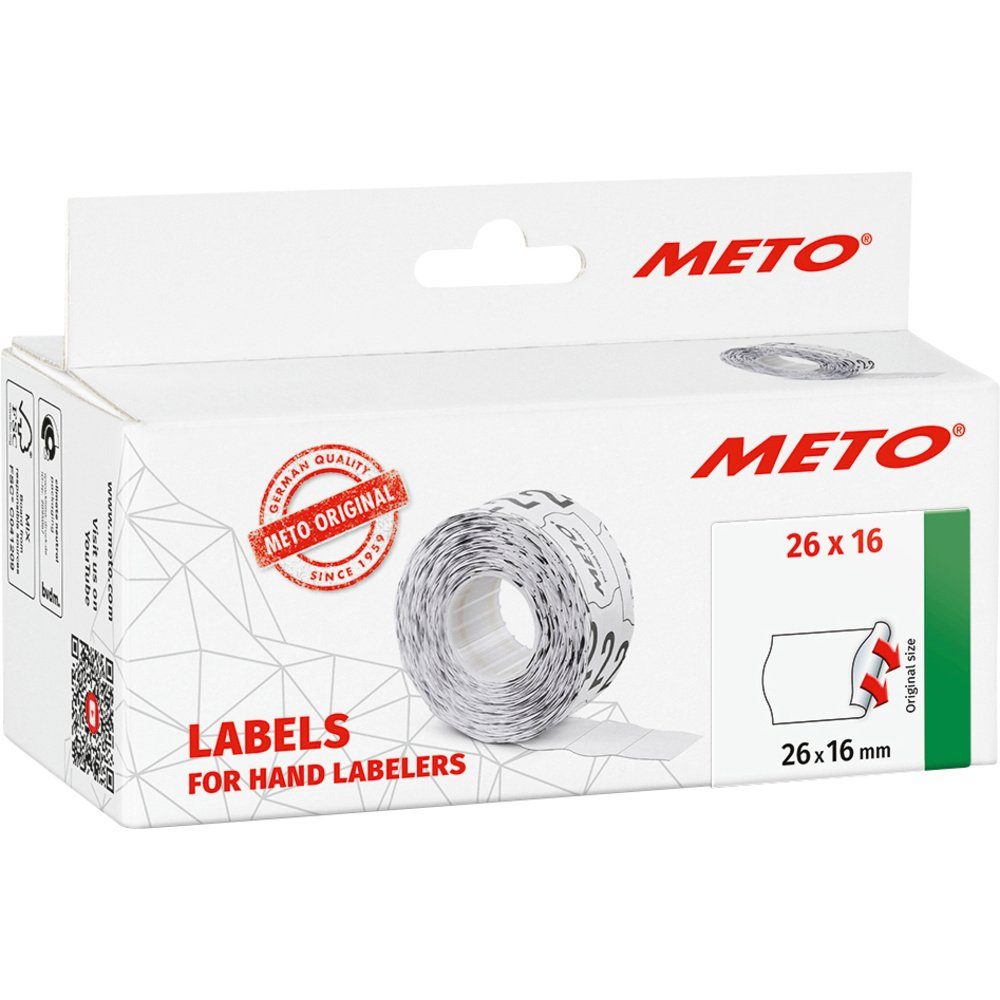 Thumbnail - METO Etikett METO Preis-Etiketten 9506166 Wiederablösbar Etiketten-Breite: 26 mm Et