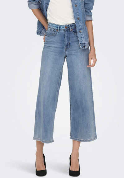 ONLY High-waist-Jeans ONLMADISON HW WIDE CROP ANK DNM TAI566 verkürzte Form