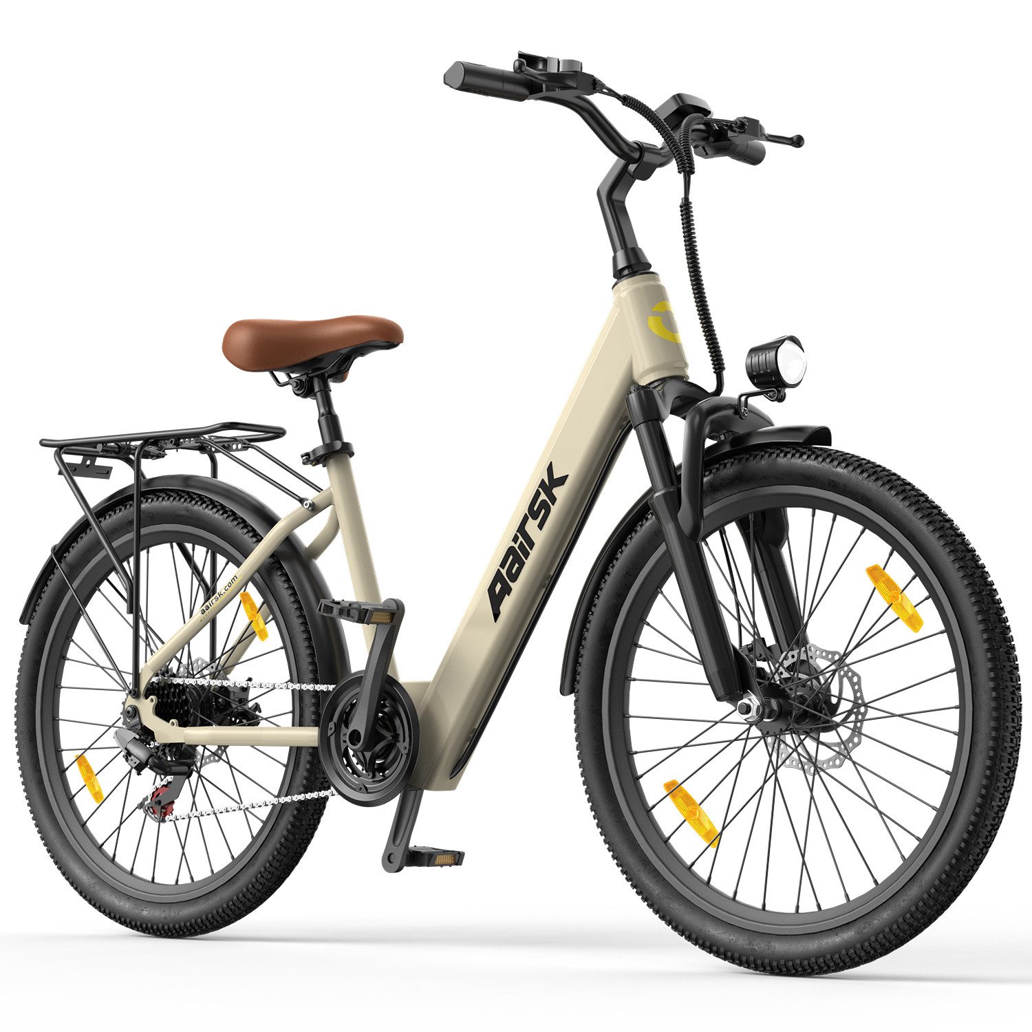 DOTMALL E-Bike Cityrad SU7 Elektrofahrrad für Erwachsene,36v 13 Akku, Kohlenstoffstahl Rahmen