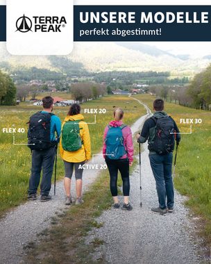 Terra Peak Sportrucksack Active 20, 20L klein mit YKK Reißverschluss Trekkingrucksack mit Hüftgurt