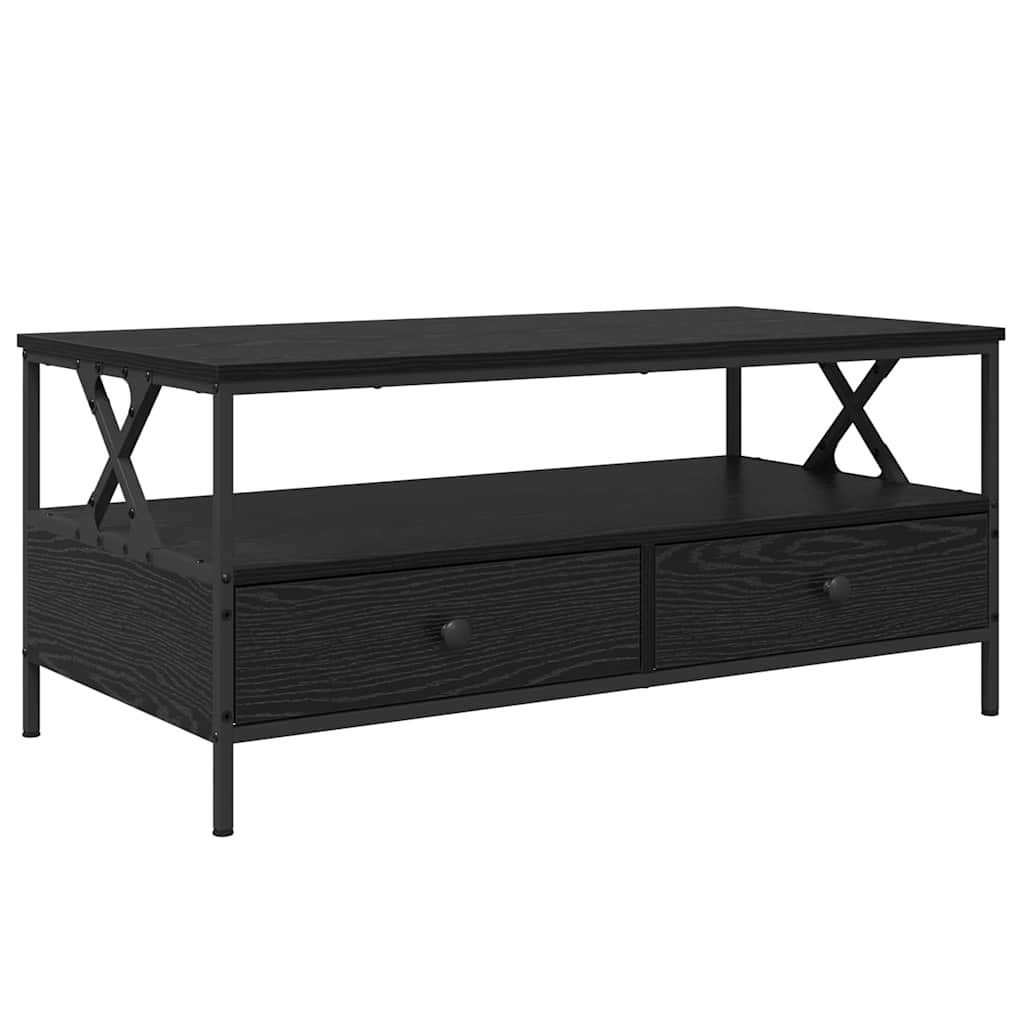 vidaXL Couchtisch Couchtisch Schwarz Eichen-Optik 100 x 51 x 45 cm Holzwerkstoff (1-St)
