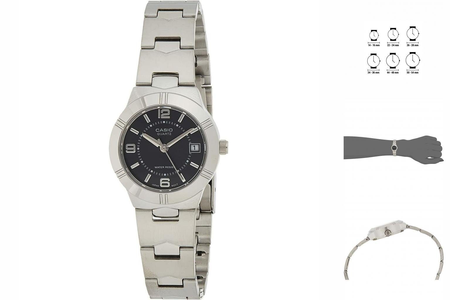 Montre Femme Casio Vintage Mini - Cadran 25mm, Bracelet Acier Inoxydable | Style Rétro Élégant