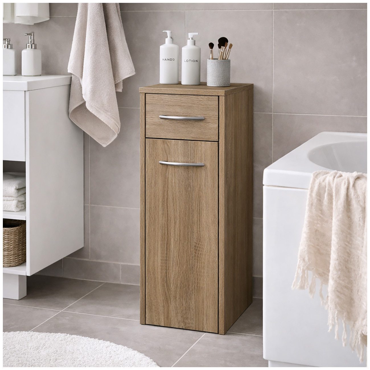 HTI-Living Midischrank Mehrzweckschrank schmal Thekla Sonoma (Stück, 1-St., günstig online kaufen