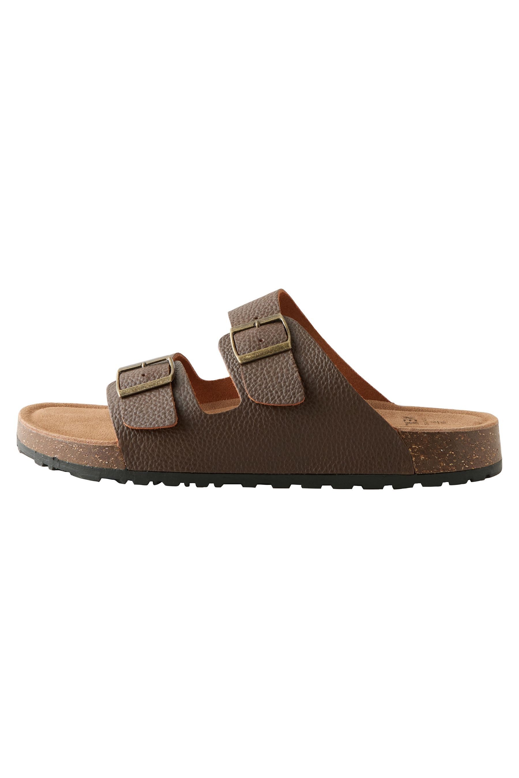 Next Ledersandalen mit zwei Schnallen Pantolette (1-tlg)