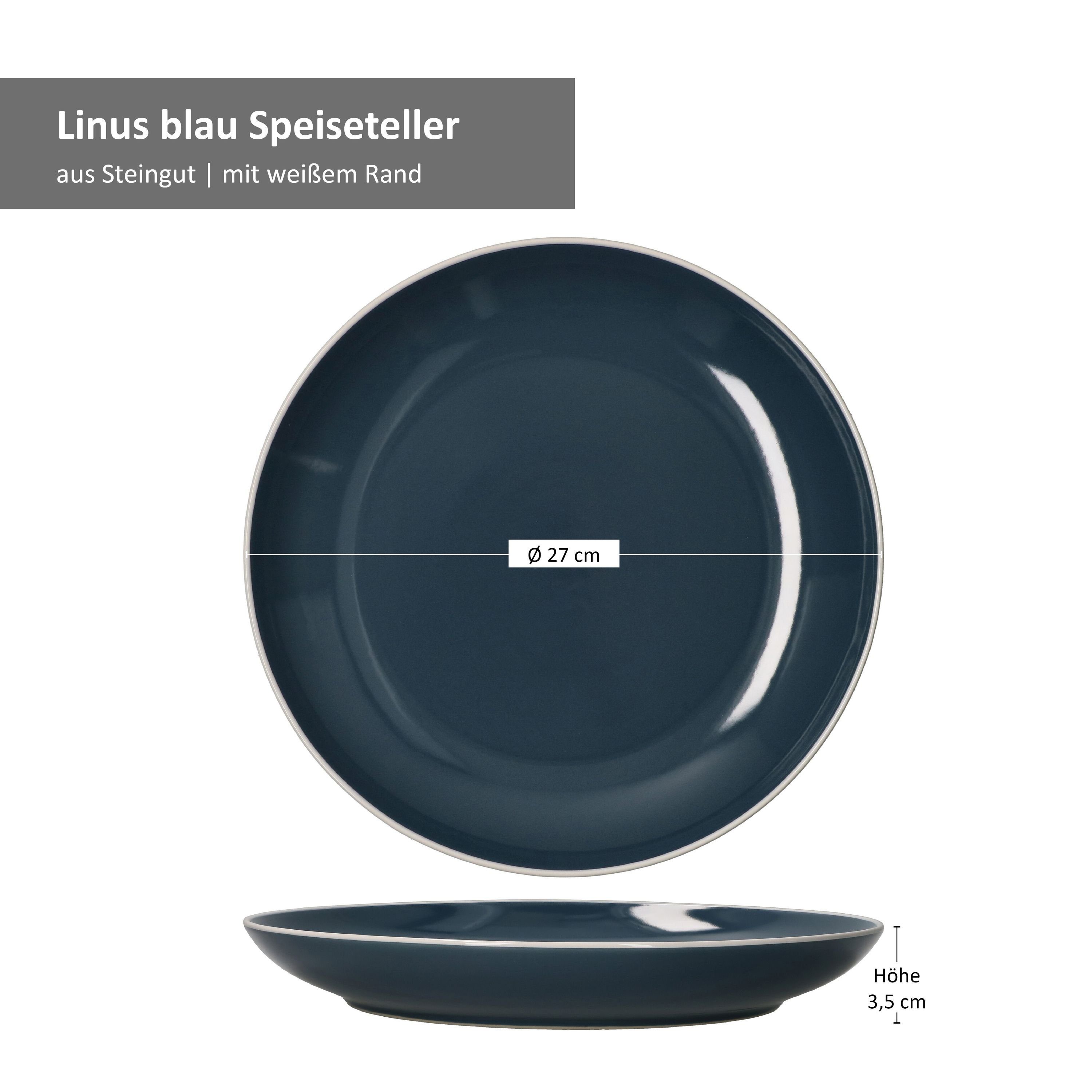 Speiseteller Speiseteller 403961 MamboCat Linus - Blau Set 4er