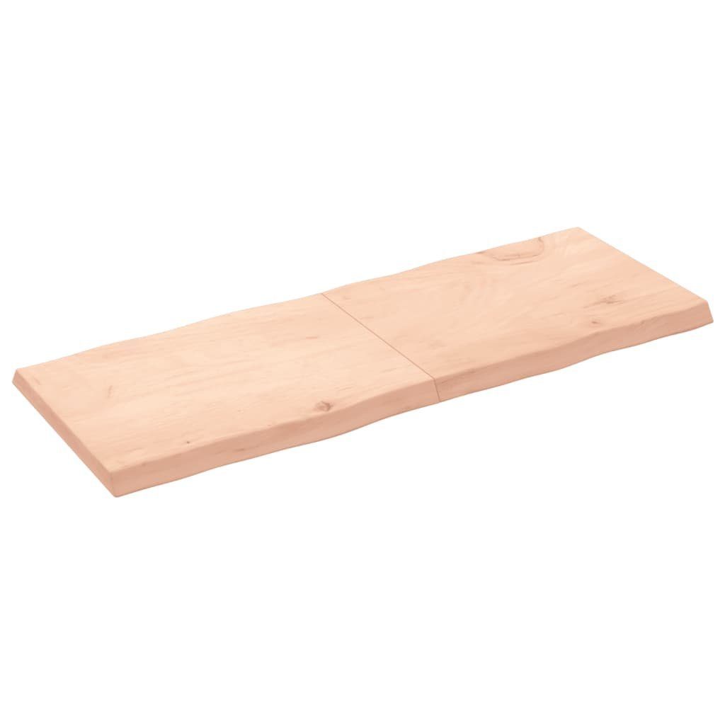 160x60x(2-6) furnicato (1 St) Tischplatte cm Baumkante Massivholz Unbehandelt