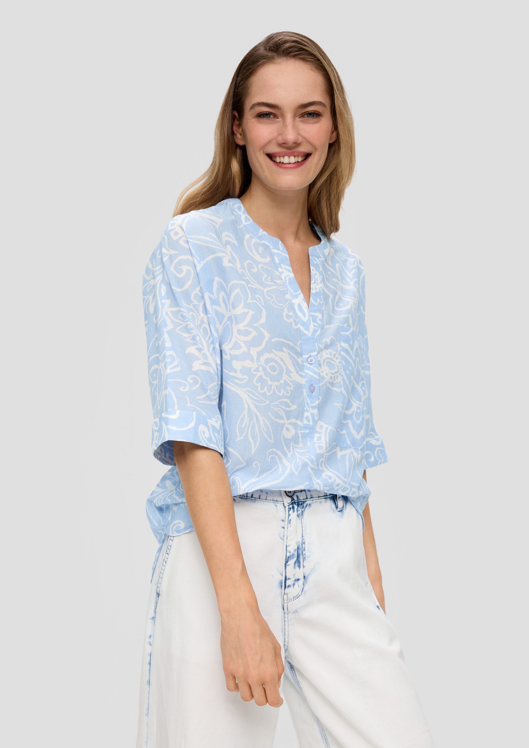 s.Oliver Kurzarmbluse Bluse (1-tlg) günstig online kaufen
