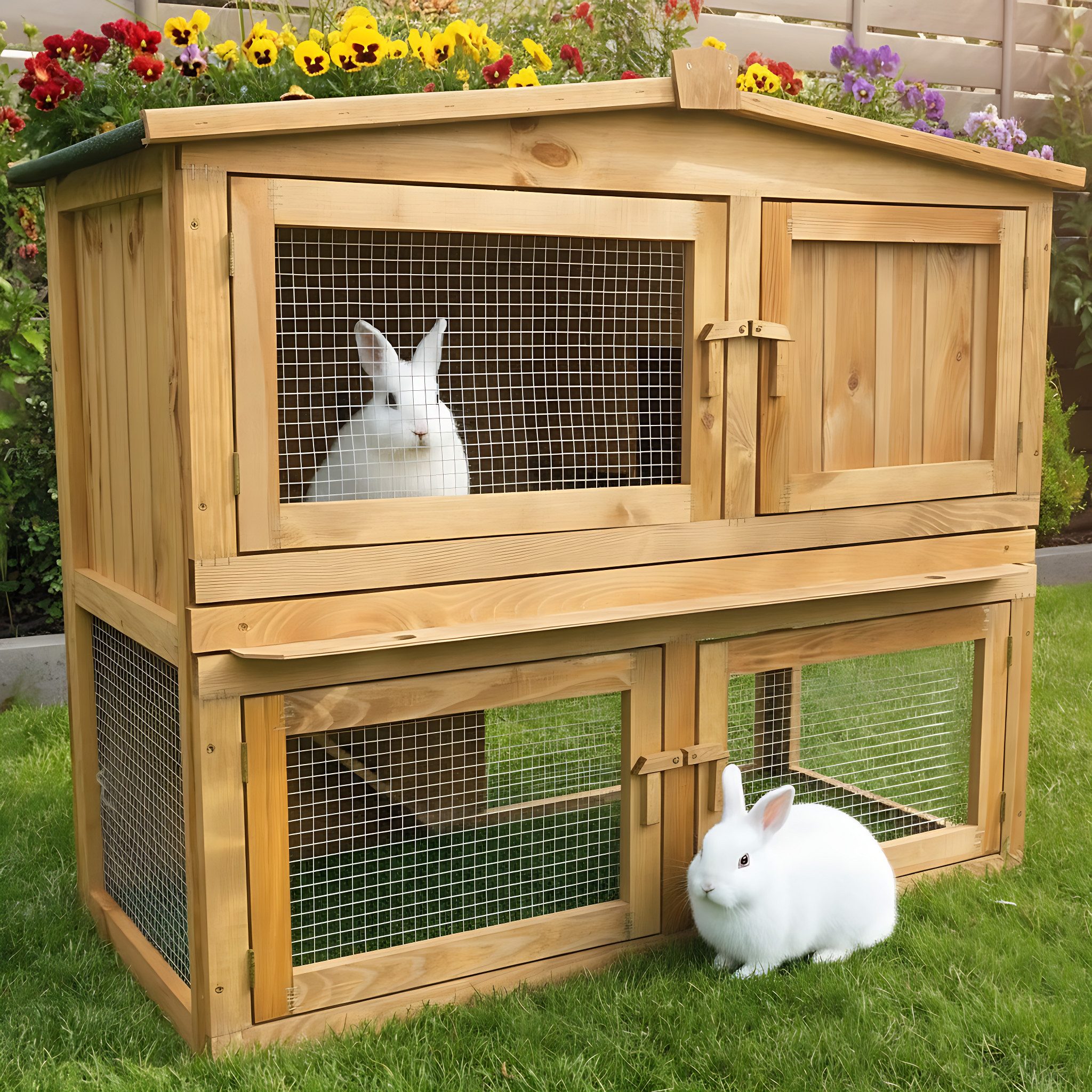 Zooprinz Kleintierstall Obelix mit Freilauf auf 2 Etagen, Klappbares Bitume günstig online kaufen