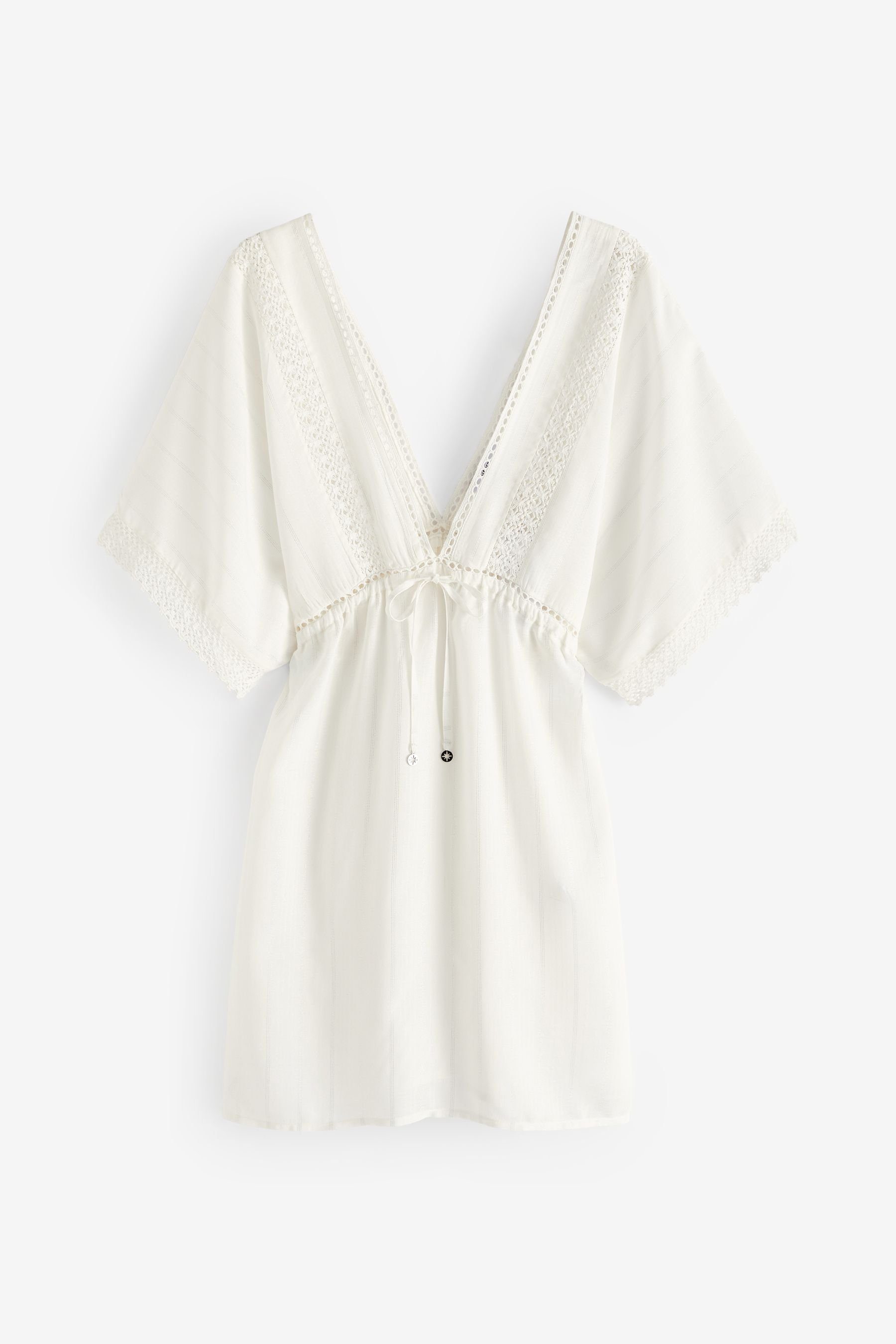 Next Strandkleid Cover-up-Kaftan mit Spitzenbesatz (1-tlg) günstig online kaufen