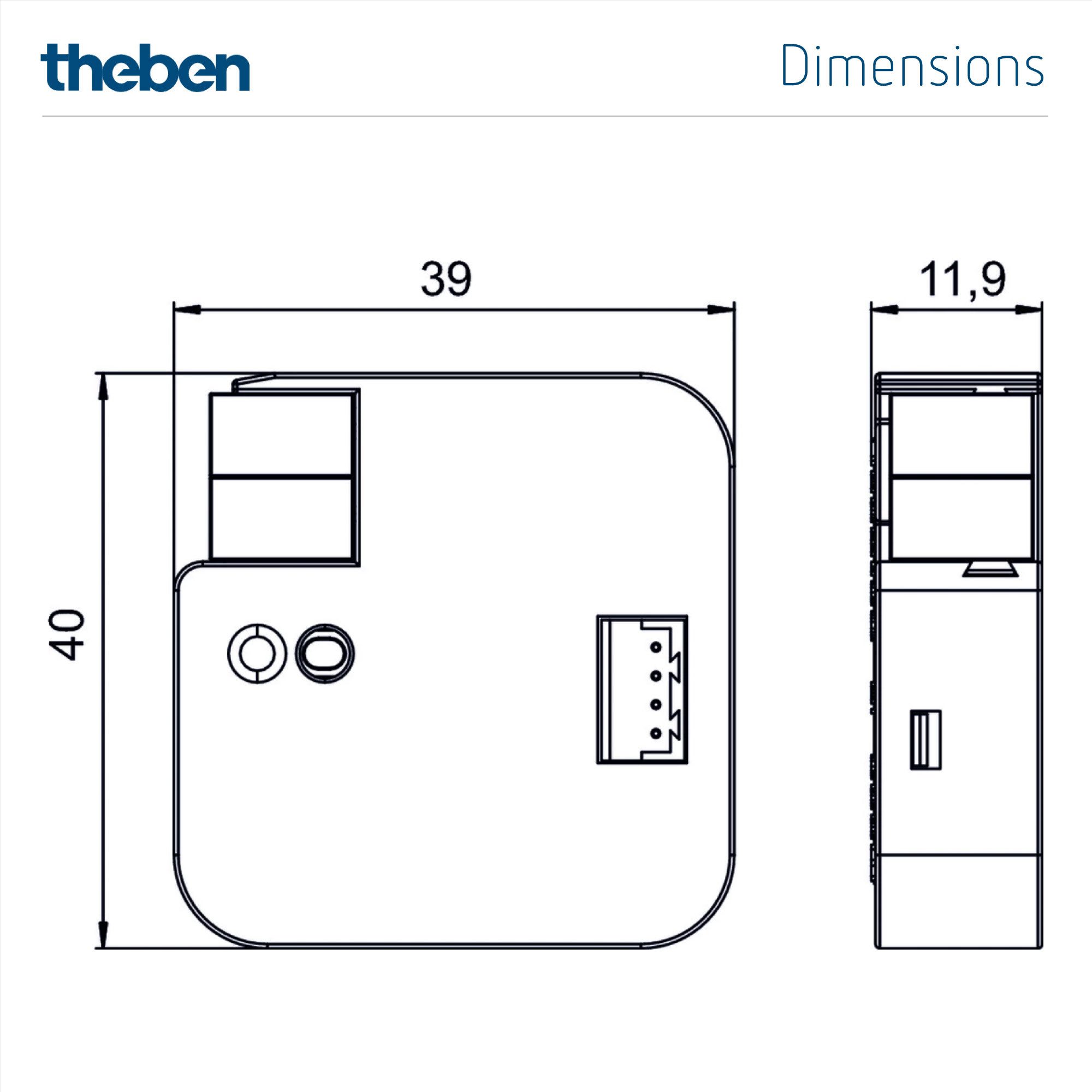 theben AC IR1 KNX Smart-Home-Steuerelement, Split Unit Gateway, IR-Steuerung, Klimageräte, KNX TP