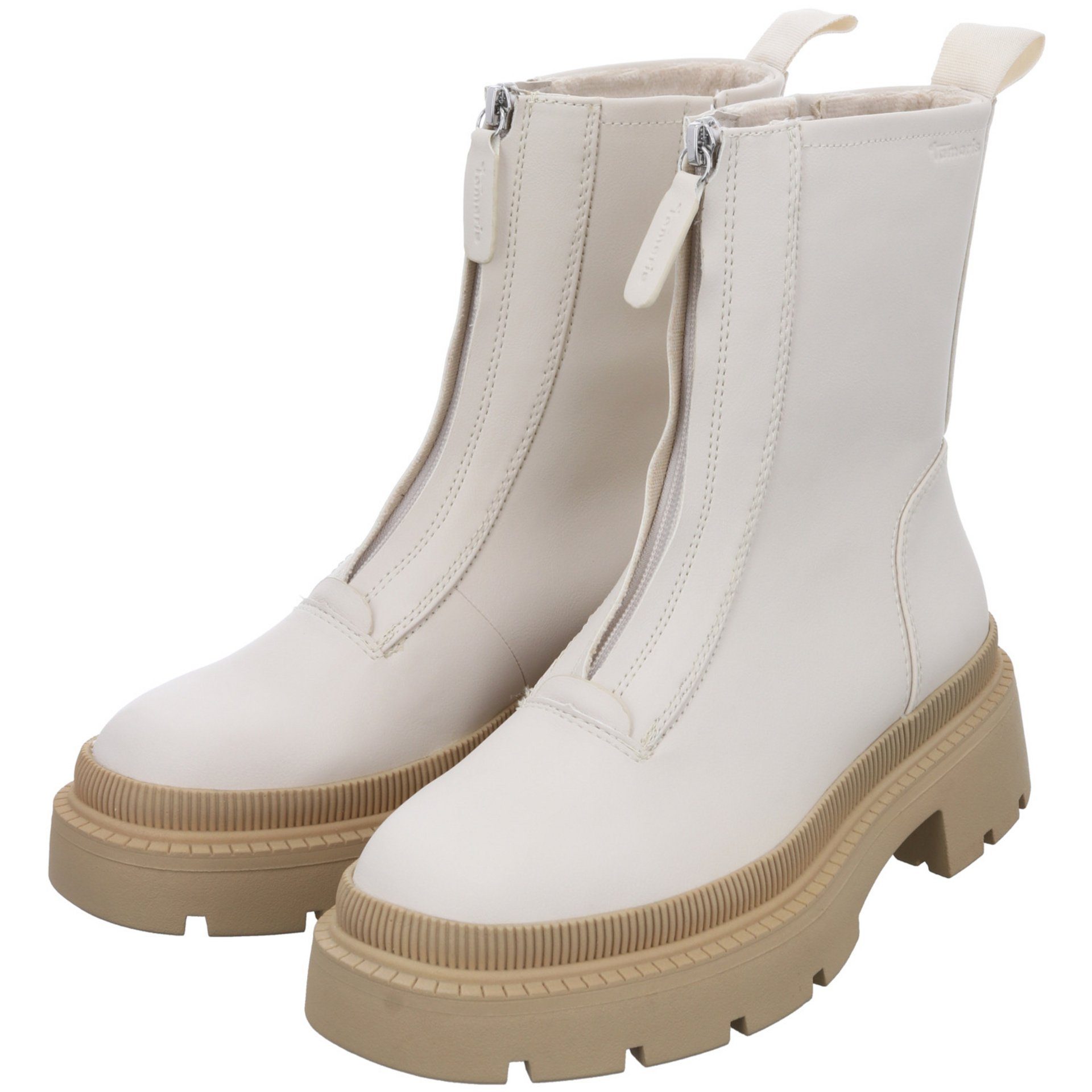 Schuhe Freizeit Boots IVORY/BEIGE Stiefel Stiefel Damen Synthetik Tamaris Elegant (21203664)
