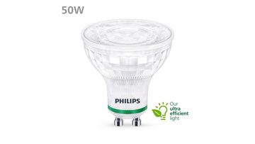 Philips LED-Leuchtmittel Philips LED GU10 2,4W =50W ULTRA EFFIZIENT 380lm 36° Neutralweiß 4000K, GU10, Neutralweiß, Ultra Effizient