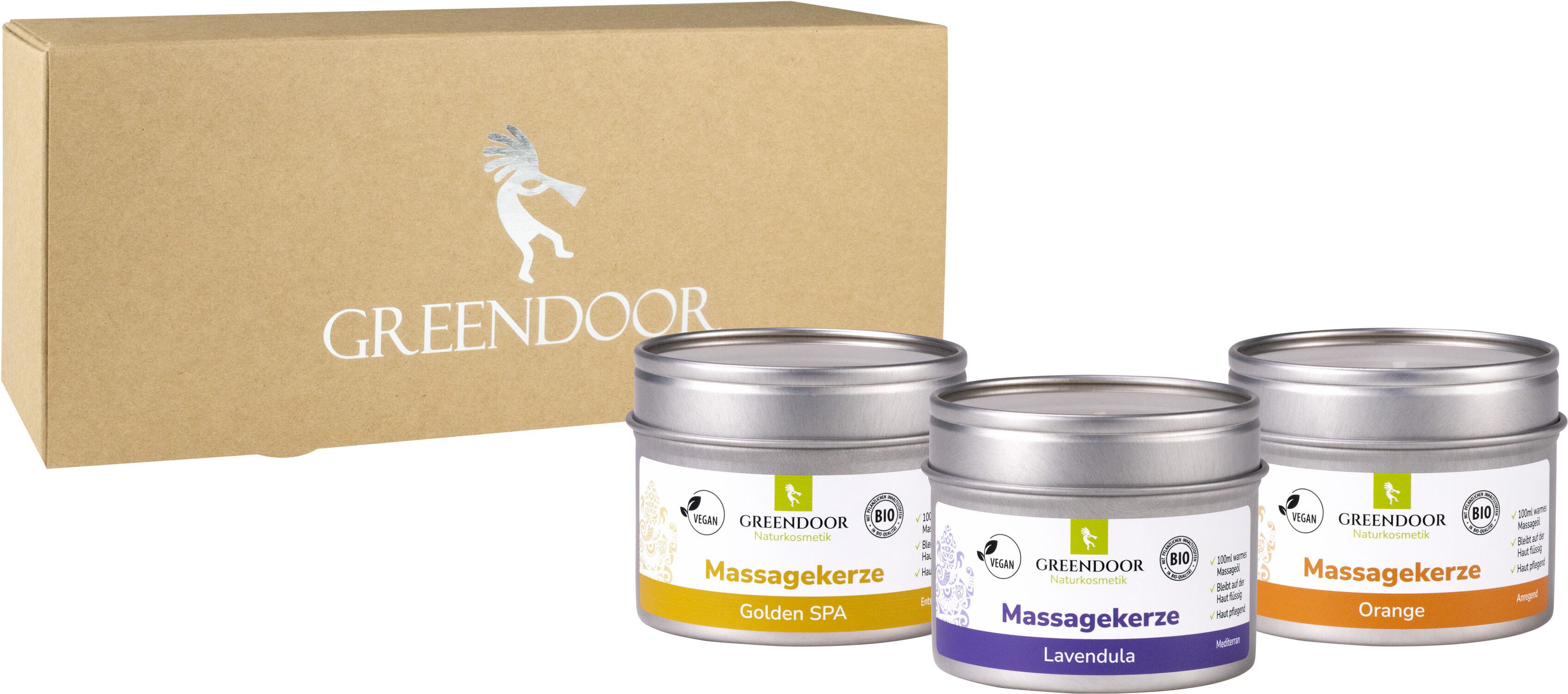 GREENDOOR Massagekerze Geschenk Set Свечи