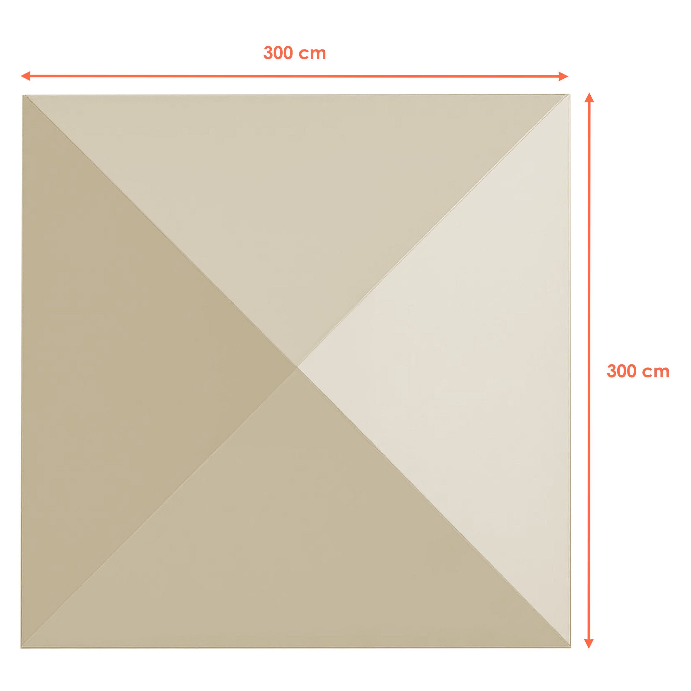 Thumbnail - Spetebo Pavillon-Ersatzdach Ersatzdach mit PVC-Beschichtung - beige, (Stück, Ersatzdach), PVC Pavillondach wasserdicht