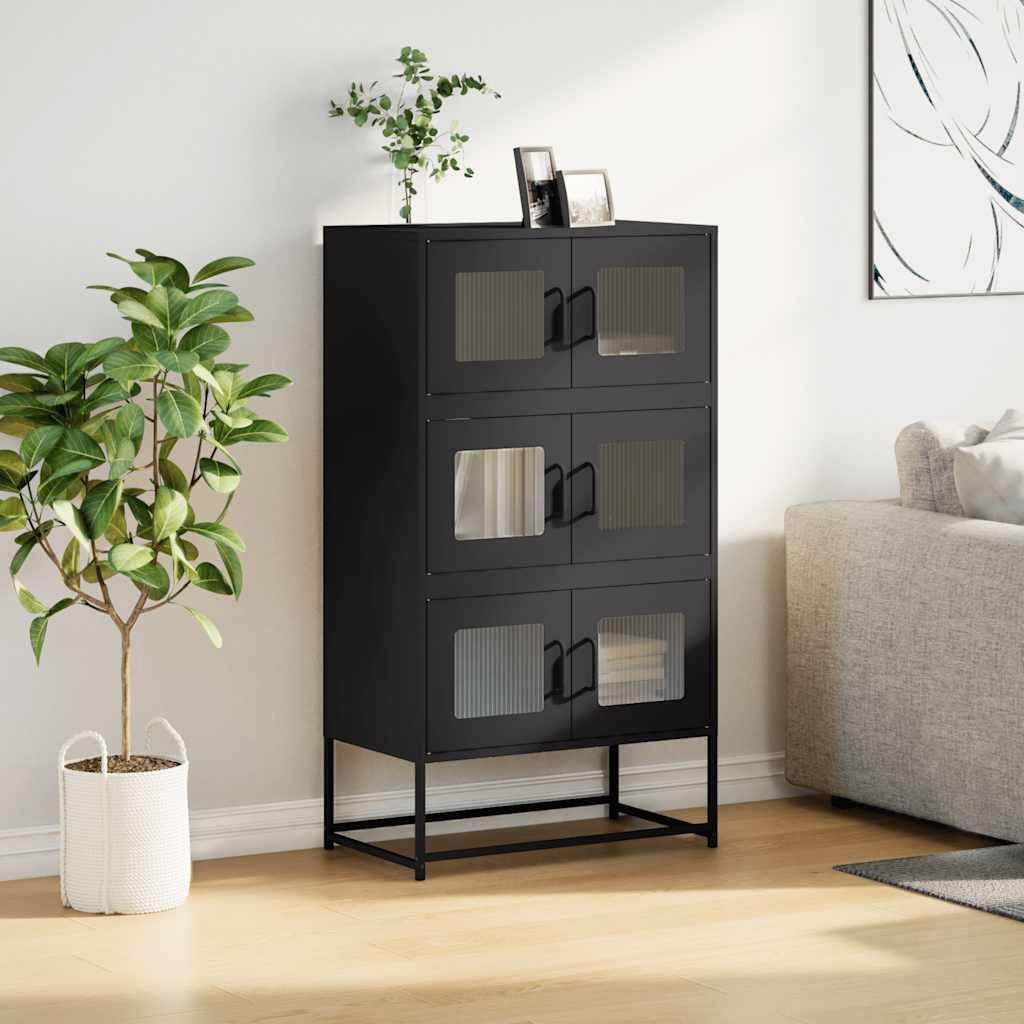 vidaXL Highboard Highboard Schwarz 68x39x123 cm günstig online kaufen